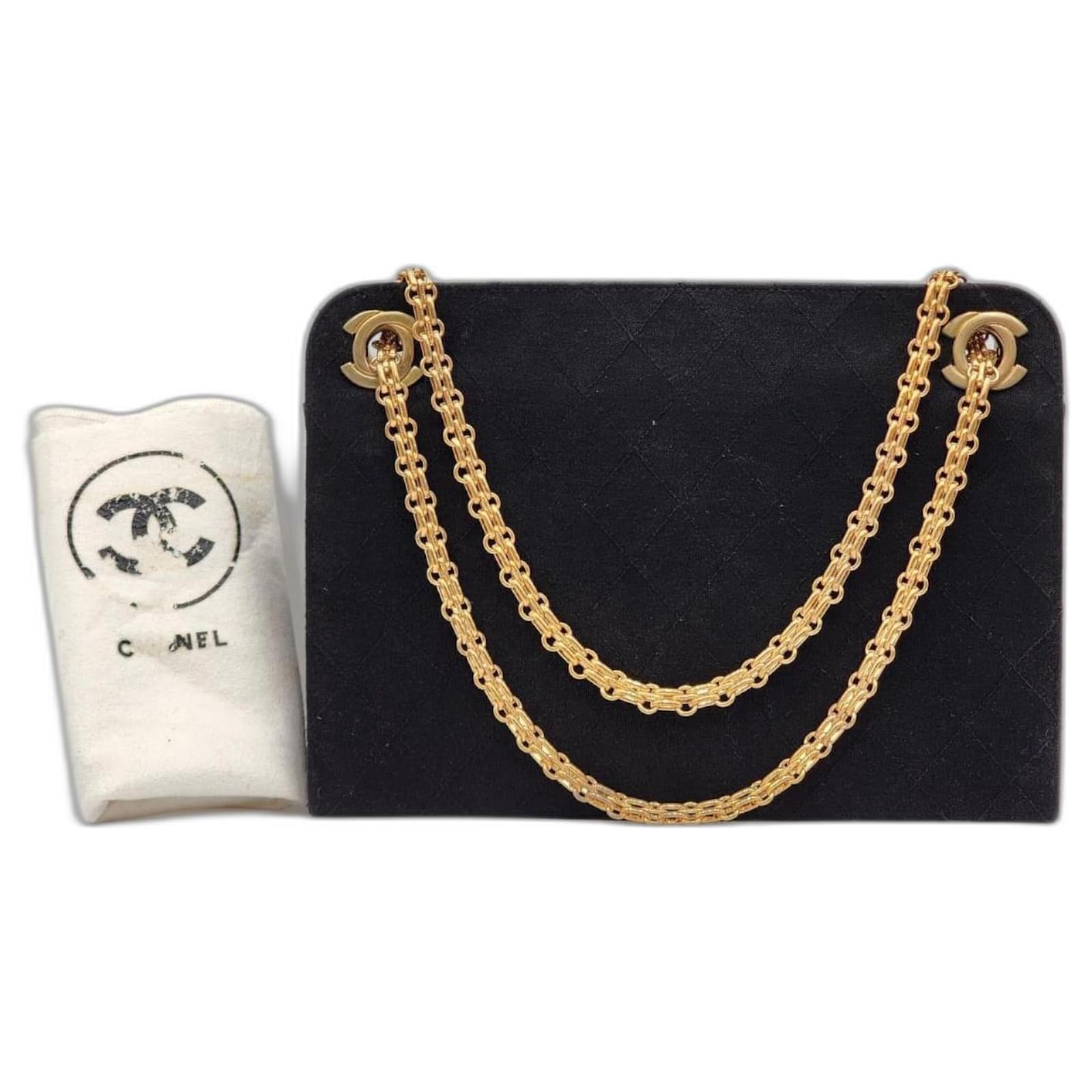 CHANEL Mademoiselle Bijoux Chain Cloth Shoulder Bag