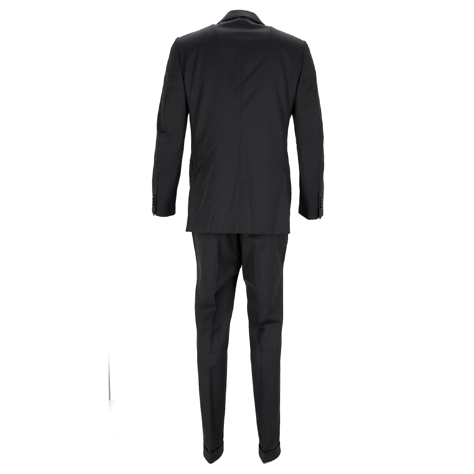 Traje Ermenegildo Zegna de tres piezas en lana negra Negro ref