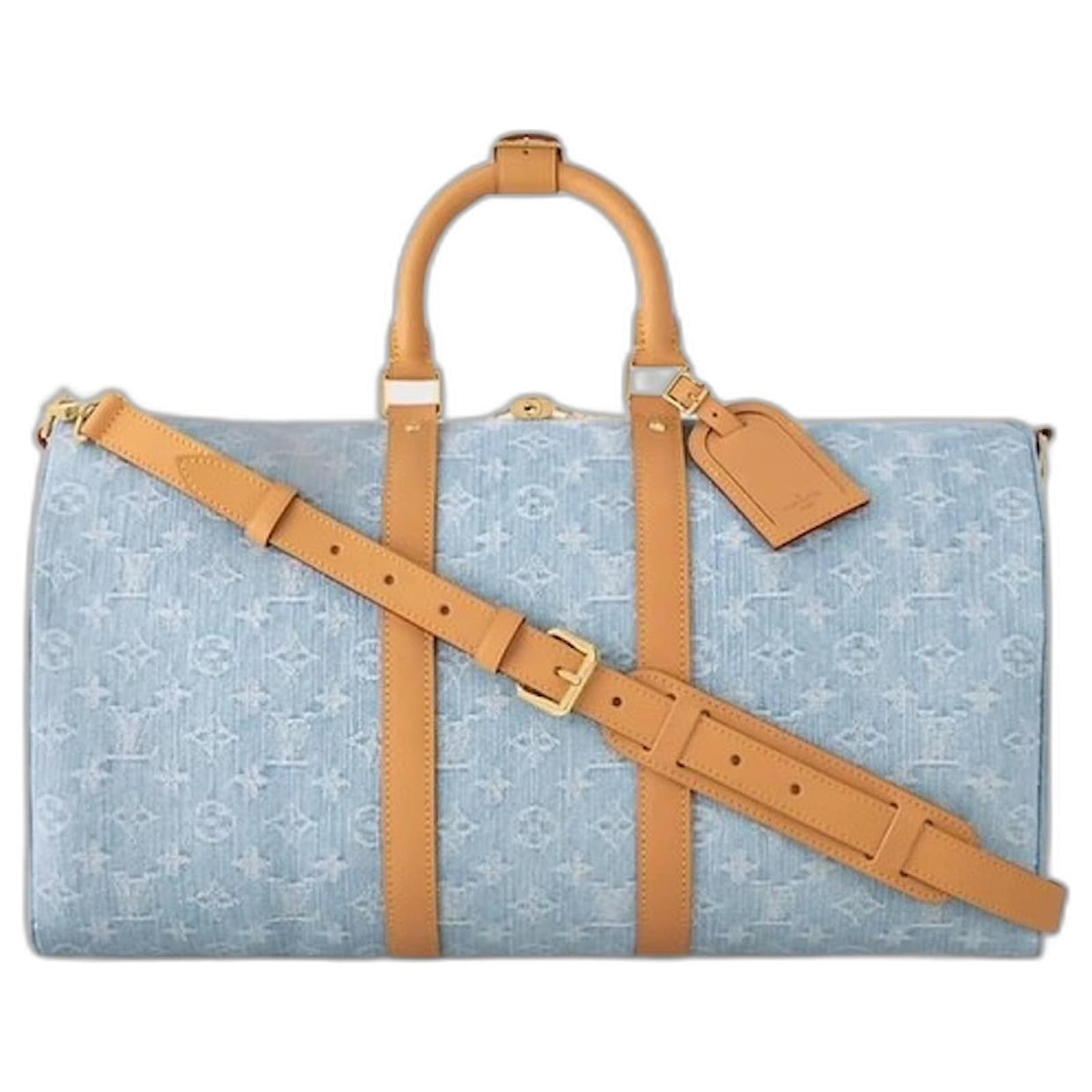 Louis Vuitton LV Keepall Denim blau 45 neu John Joli