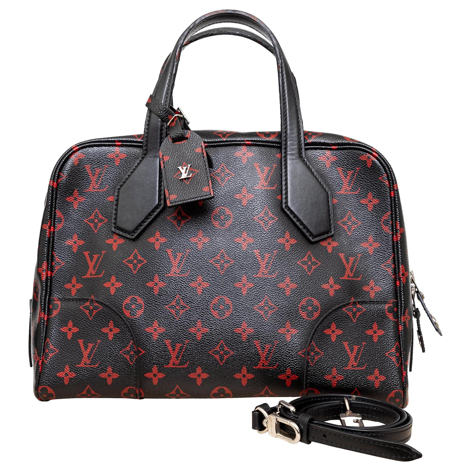Louis Vuitton Dora Soft Infrarouge Canvas MM Bag Black ref