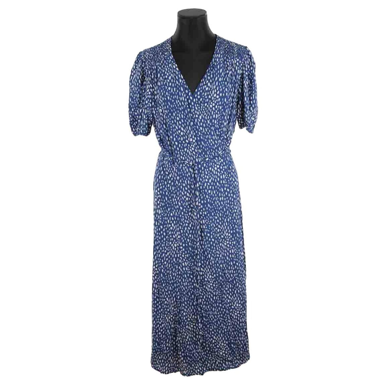 Gerard Darel Dress Blue Viscose ref.JC1344078 (Sold) - Joli Closet Gerard Darel Dress Blue Viscose ref.JC1344078 (Sold) - Joli Closet