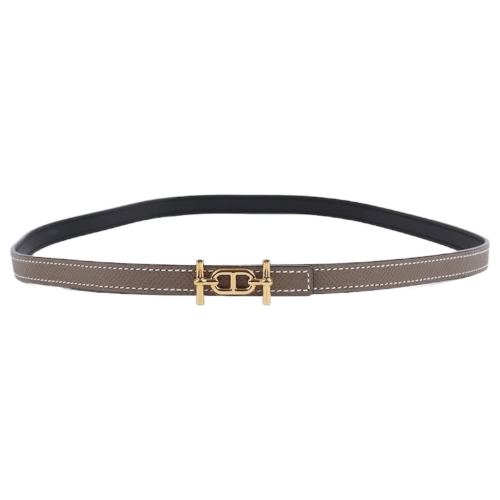 【Havane & Mauve Pale × S金具】HERMES Ancre ベルト Hermès Reversible Ancre Belt 75 Leather ref.1345931 - Joli