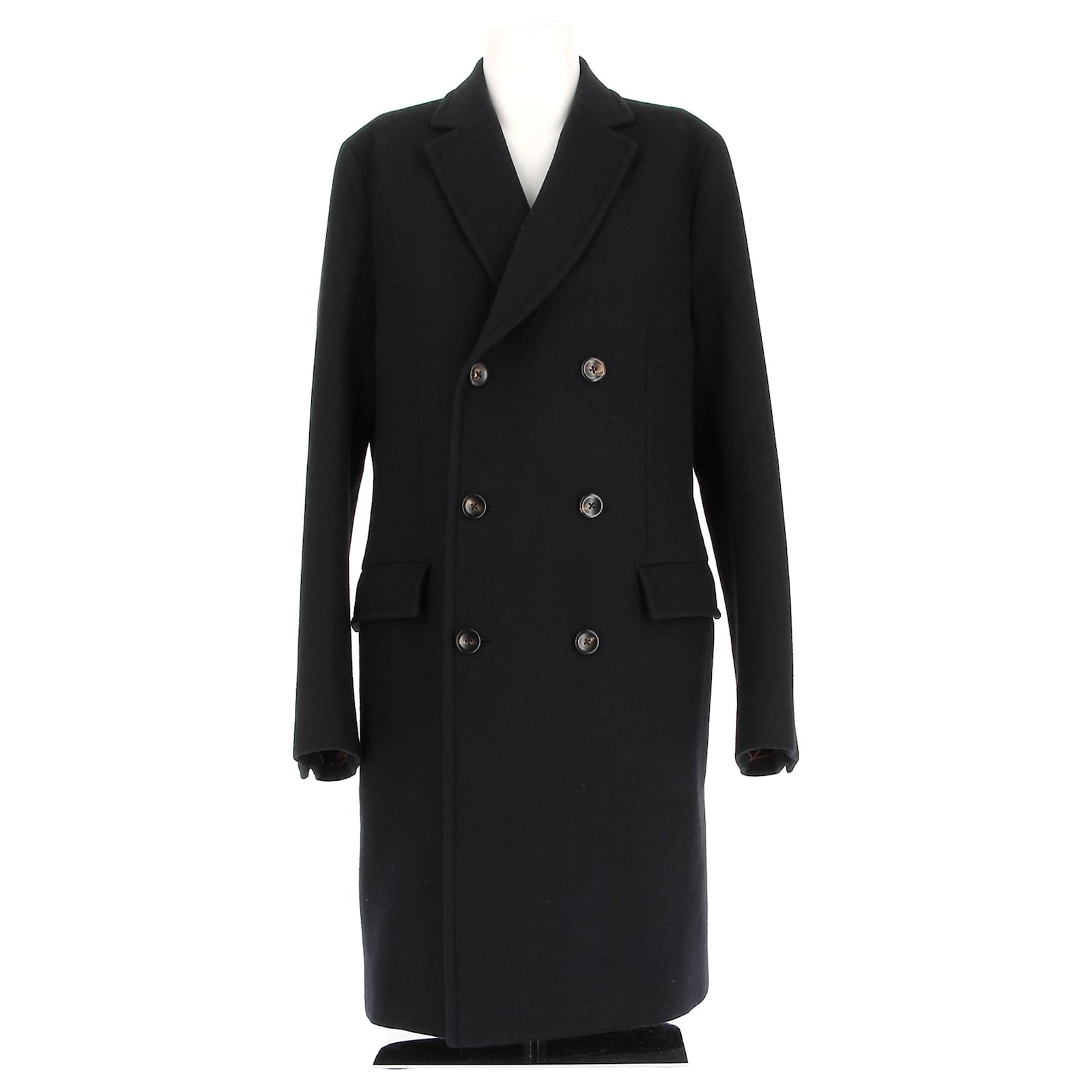 Gucci Mäntel 48 Wolle Marineblau Joli Closet