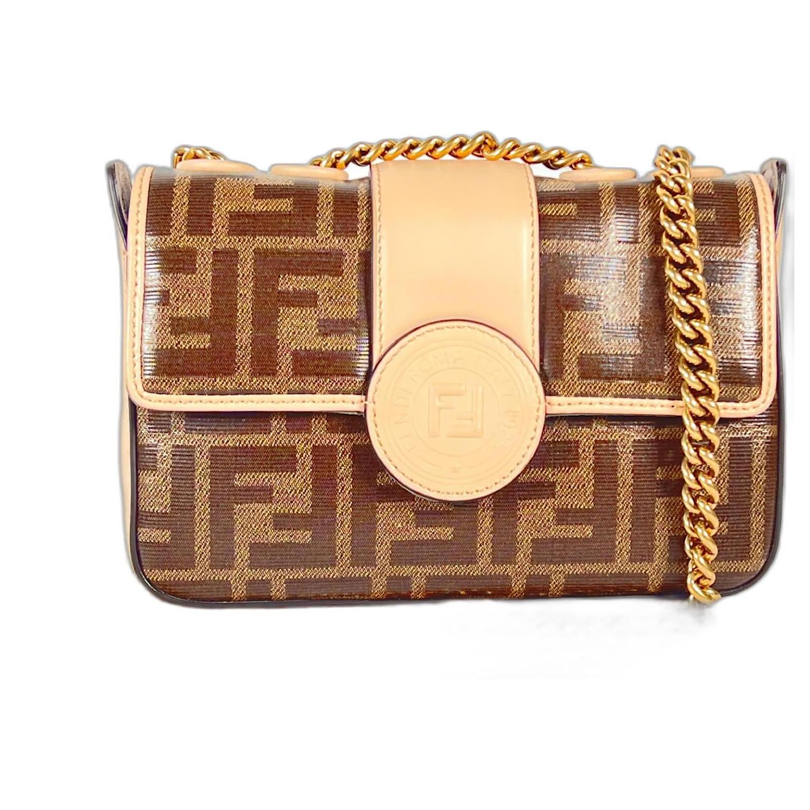 Fendi gold clutch online