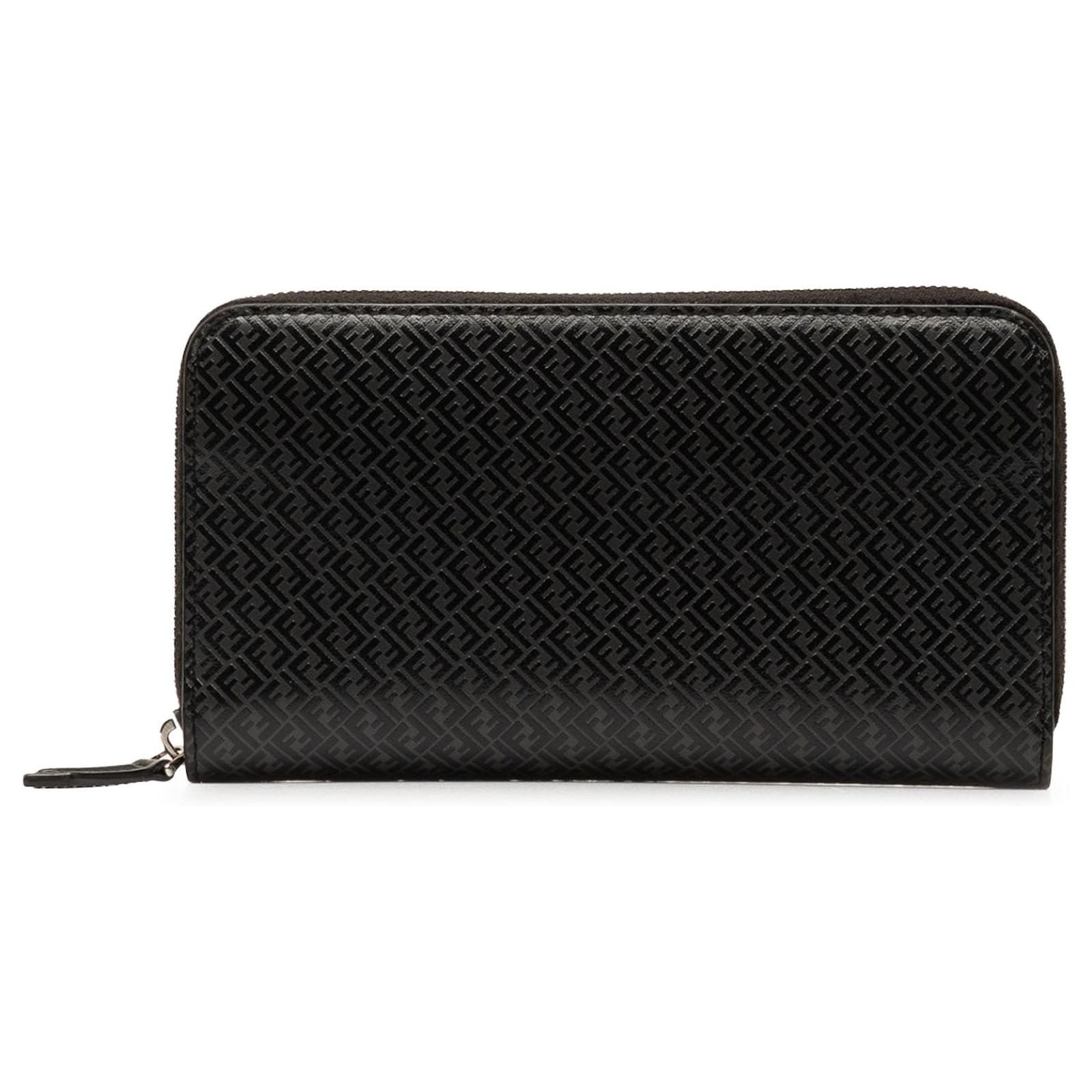 fendi zip around wallet