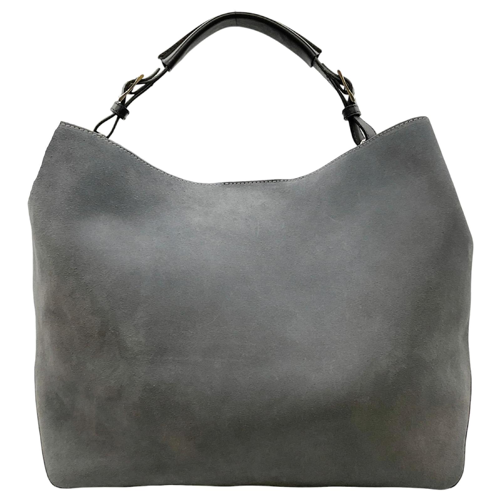 Hobo Bag Tasche Shopper Grau Hobo Bag Graue Ledertasche Shopper