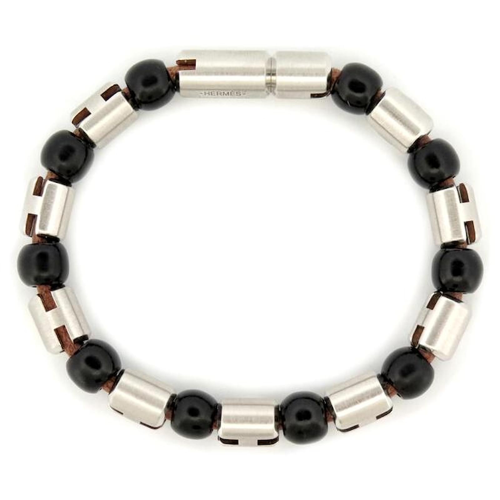 ★お洒落♪★HERMES★Bracelet H Perles ブレスレット Hermès NEW HERMES H PEARLS BRACELET 20cm H100004PF23T4