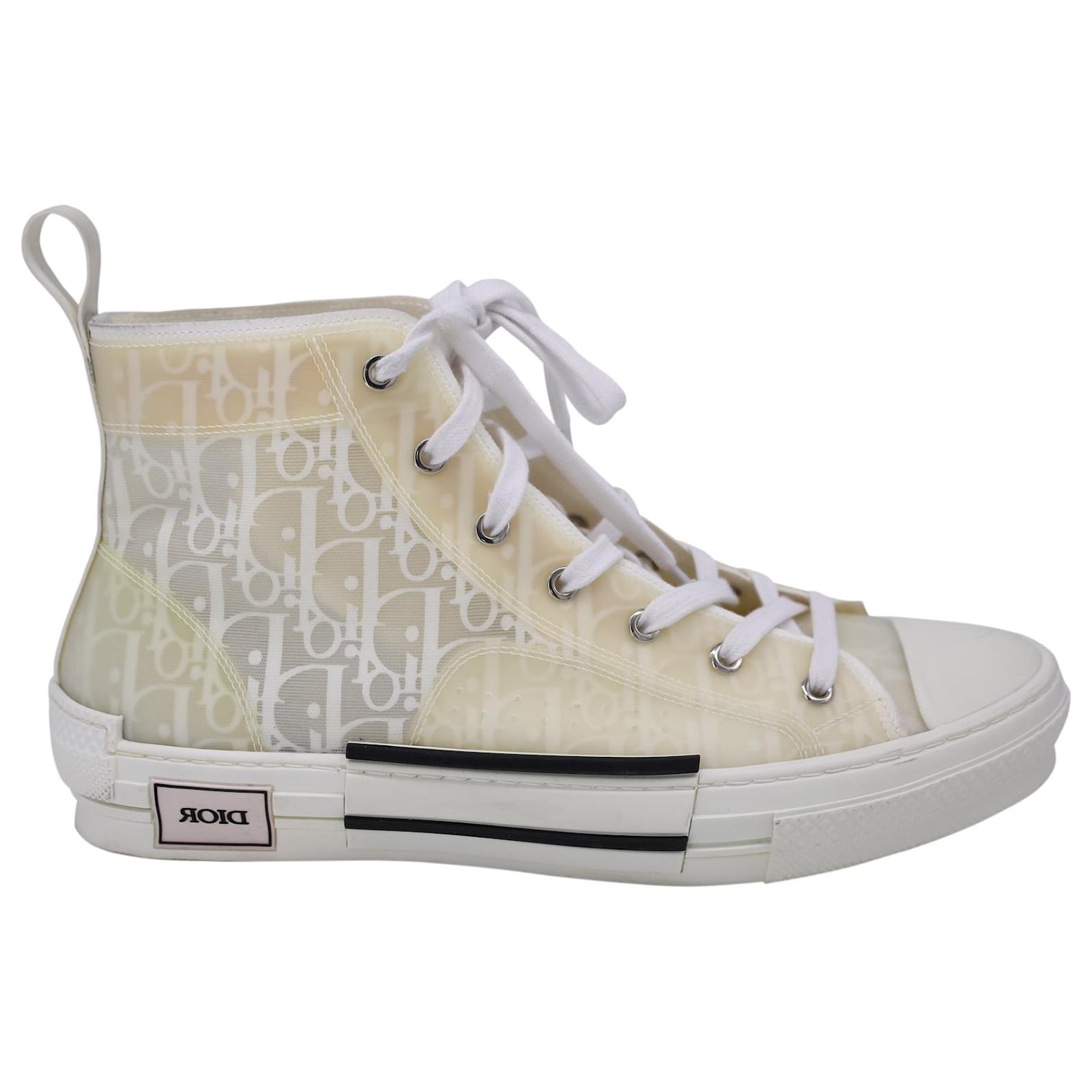 Dior B23 Sneakers Alte in PVC Bianco Plastica ref.1357021 Joli Closet