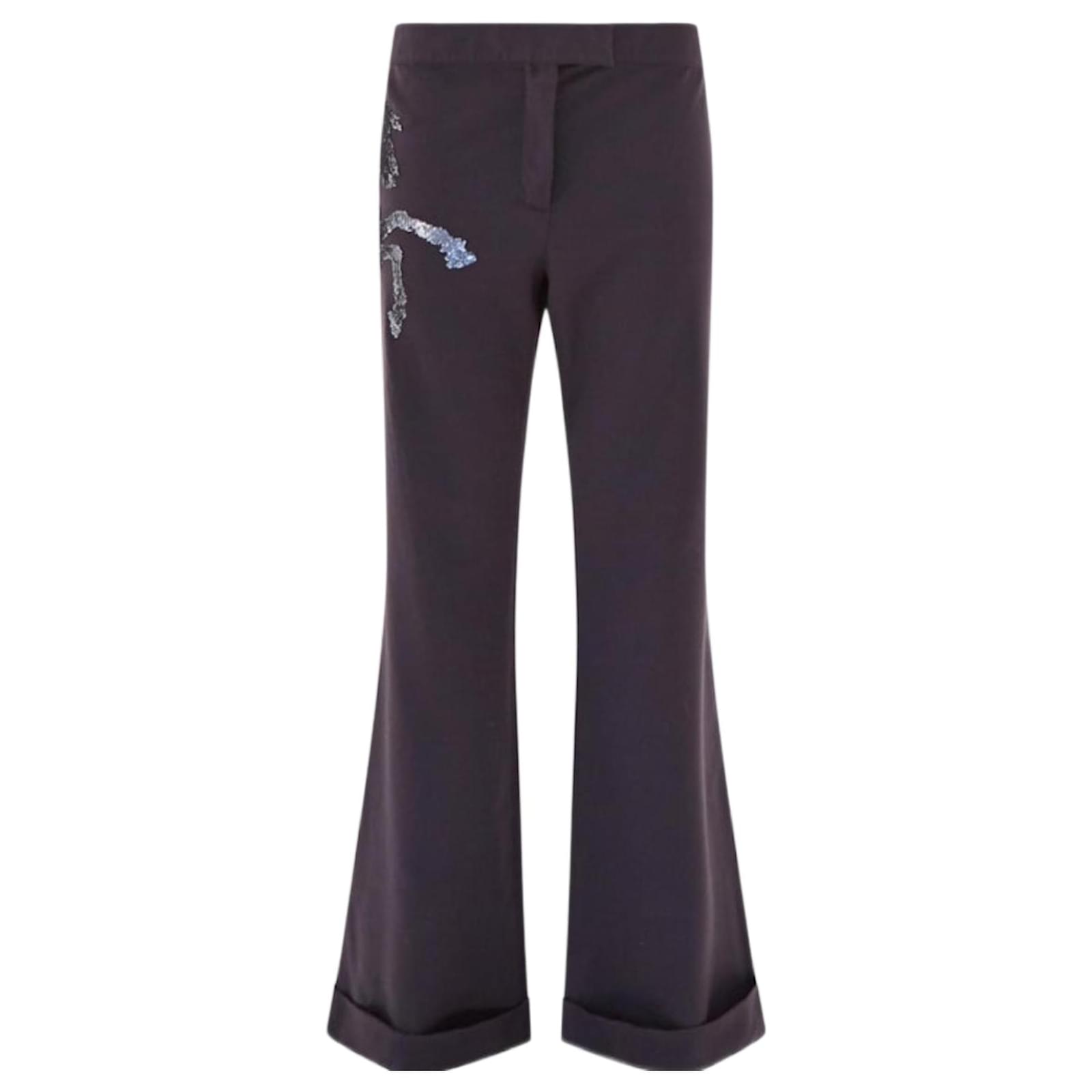Chloé SS 2001 horse pants Dark grey Cotton ref.1364950
