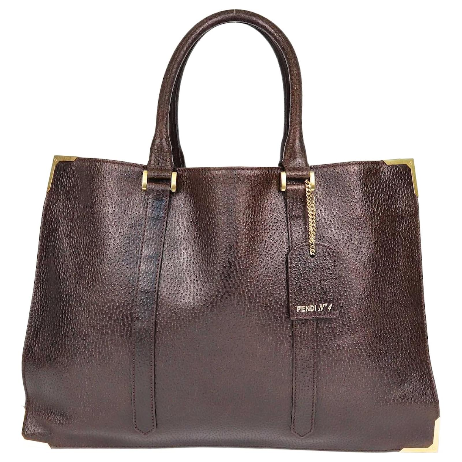 Borsa tote Fendi Classico marrone scuro Pelle