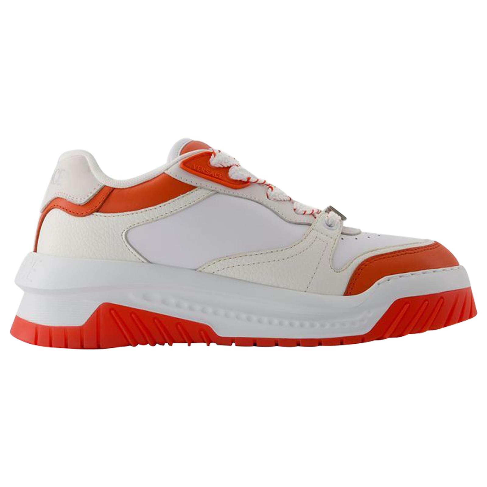 Zapatillas Odissea Versace Piel Blanco Cuero Becerro ref