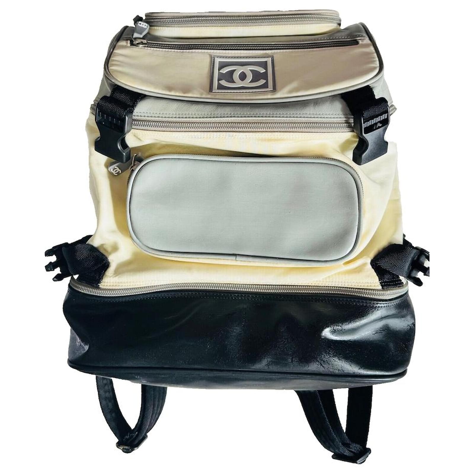 cream and black leather backpack Leresas 37L Purse for Women Mens Teacher Bag Work Travel Back Pack Vegan Laptop College Daypack Business Computer Book Bag Beige : Electronics Cotton canvas backpack with leather details Unlined interior with a leather Weekend Max Mara | Woman