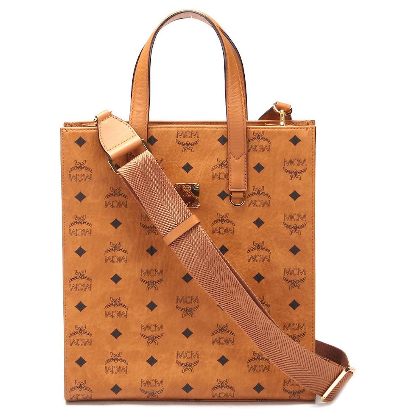 Shopper Tote Mcm Shopper L MCM Liz Medium Shopper In Cognac