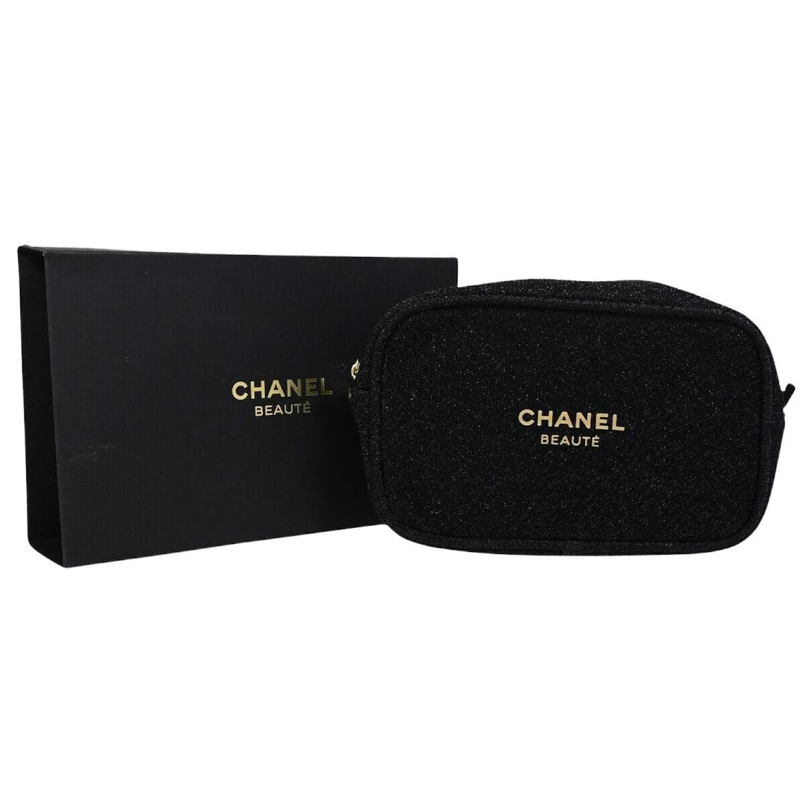 CHANEL Kosmetiktasche Schwarz Polyester Joli Closet