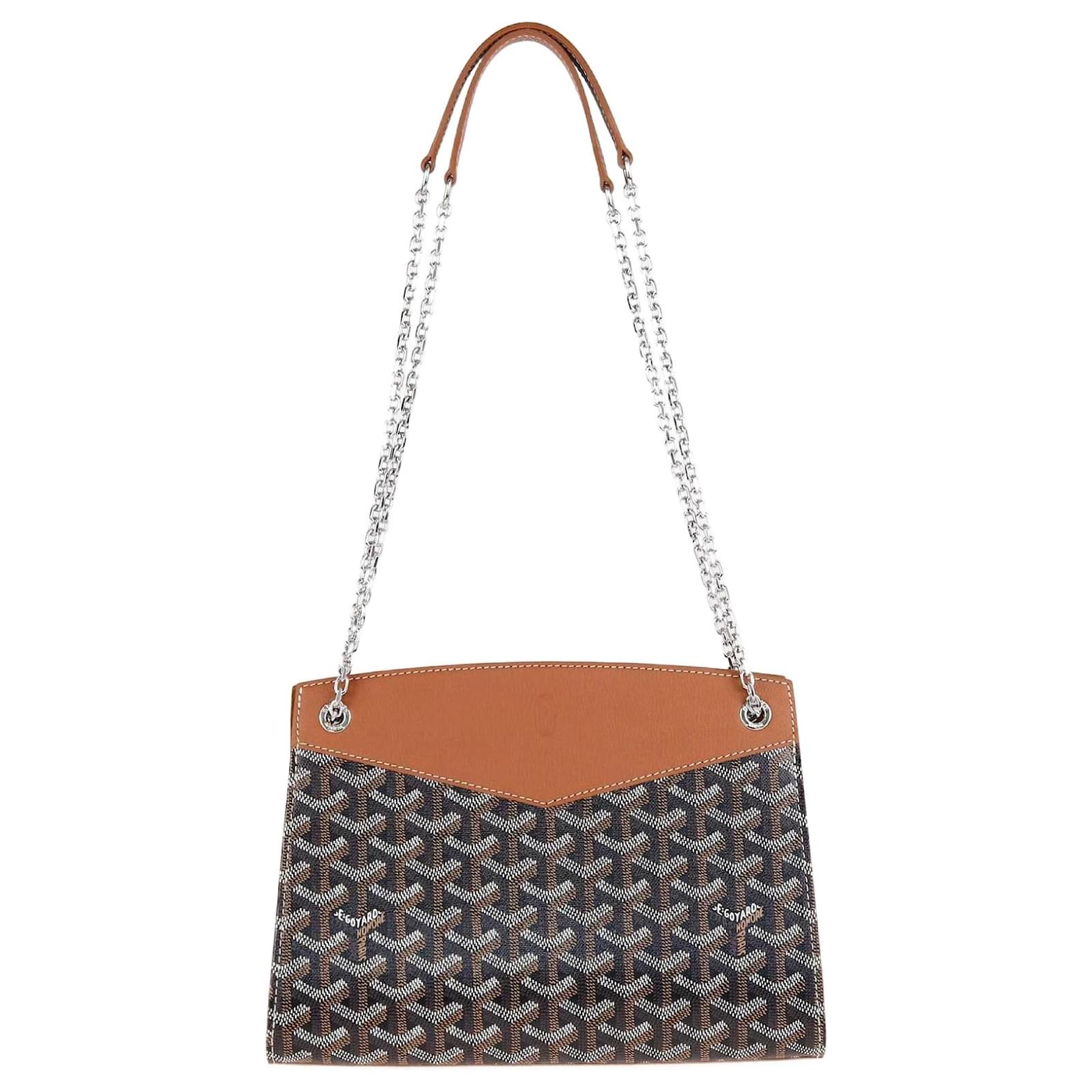 Goyard Black/Tan Rouette Structure PM Bag Leather ref