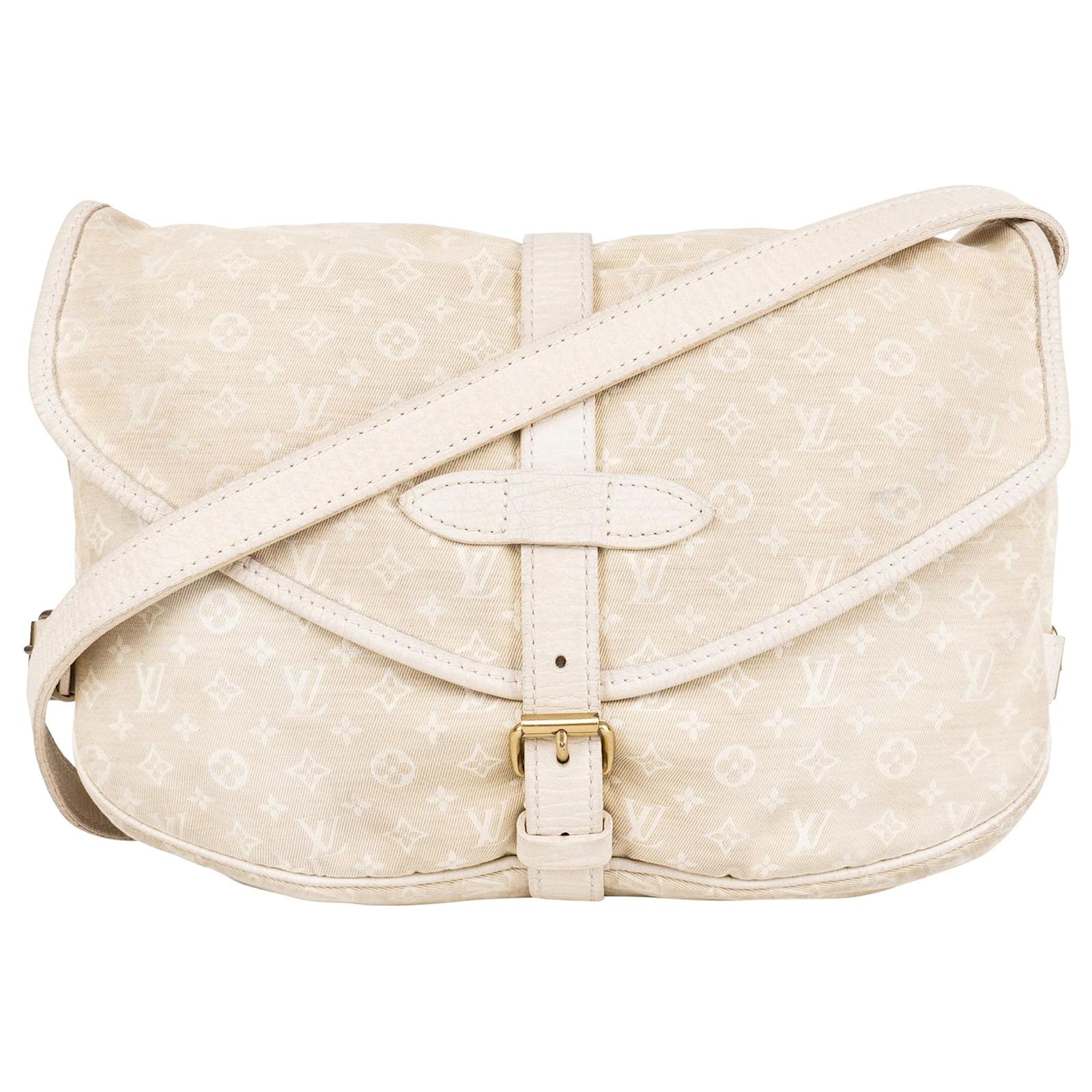 バッグ louis vuitton saumur denim Louis Vuitton Denim Saumur Crossbody Bag Brown Cloth ref