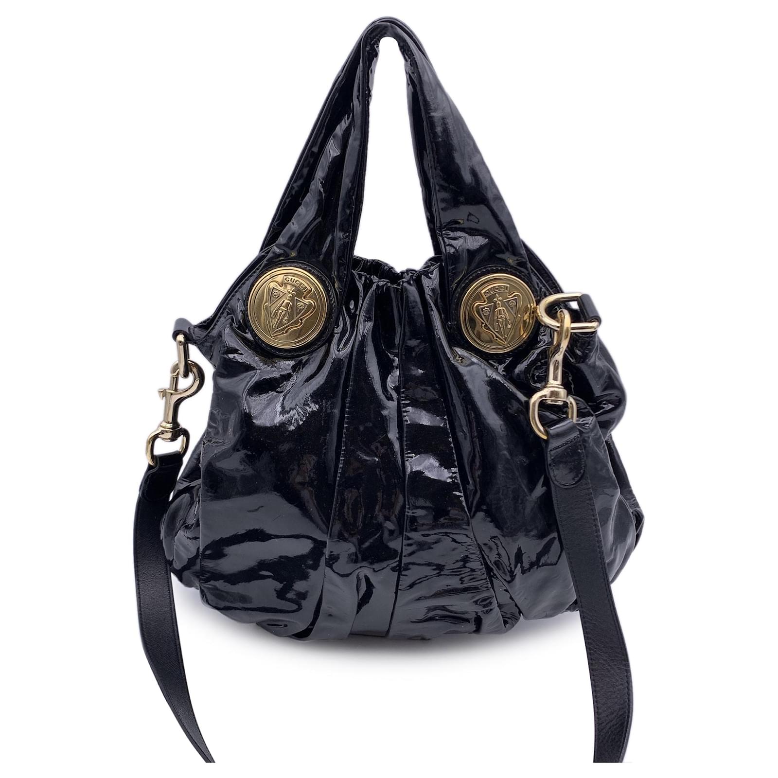 Gucci Black Vinyl Canvas Hysteria Tote Bag Handbag Cloth ref