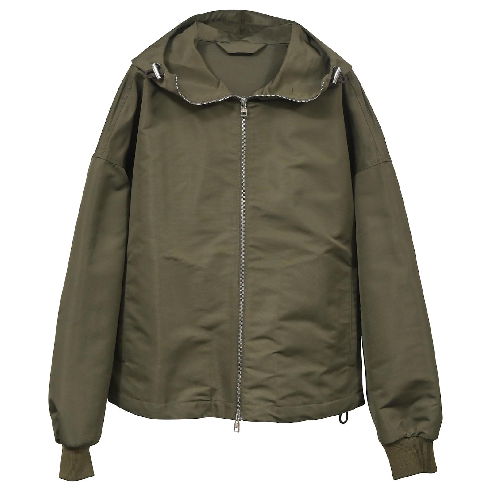 Alexander McQueen Blake Illustration Hooded Jacket in Olive Green