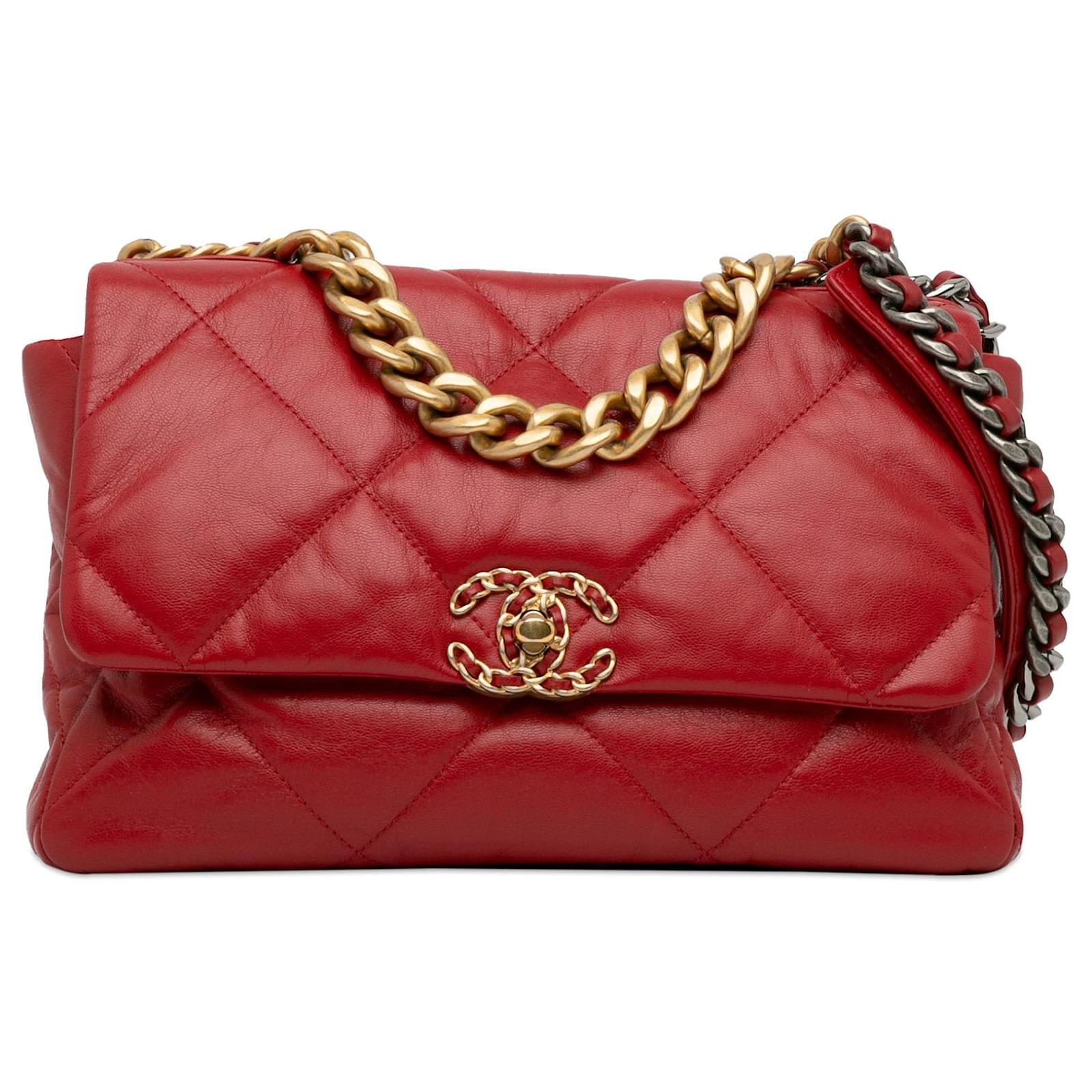 Bolso grande con solapa chanel 19 precio sale