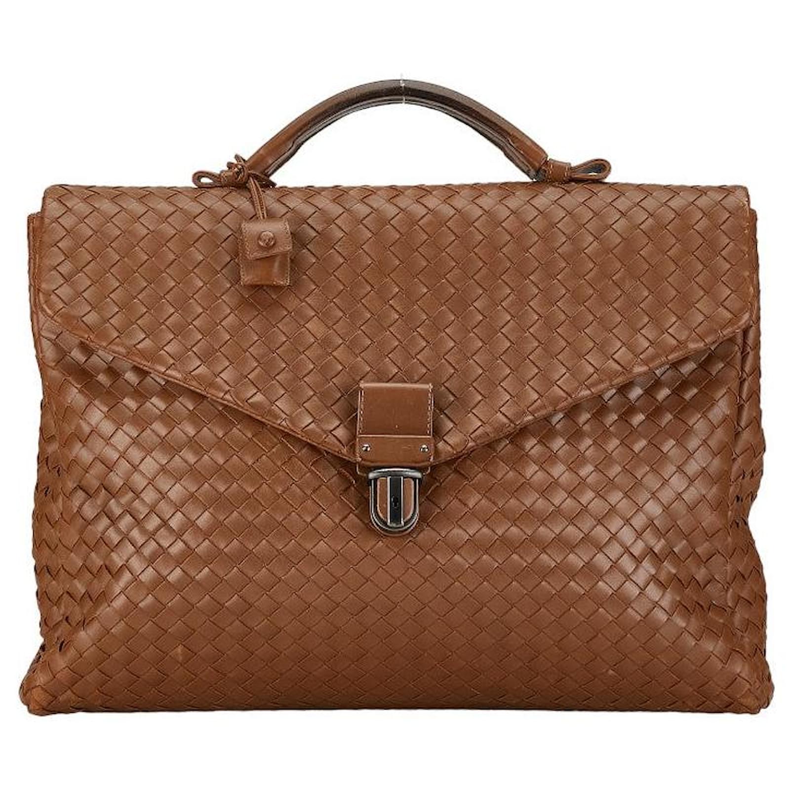 Bottega Veneta Leather Intrecciato Business Bag Briefcase in Very