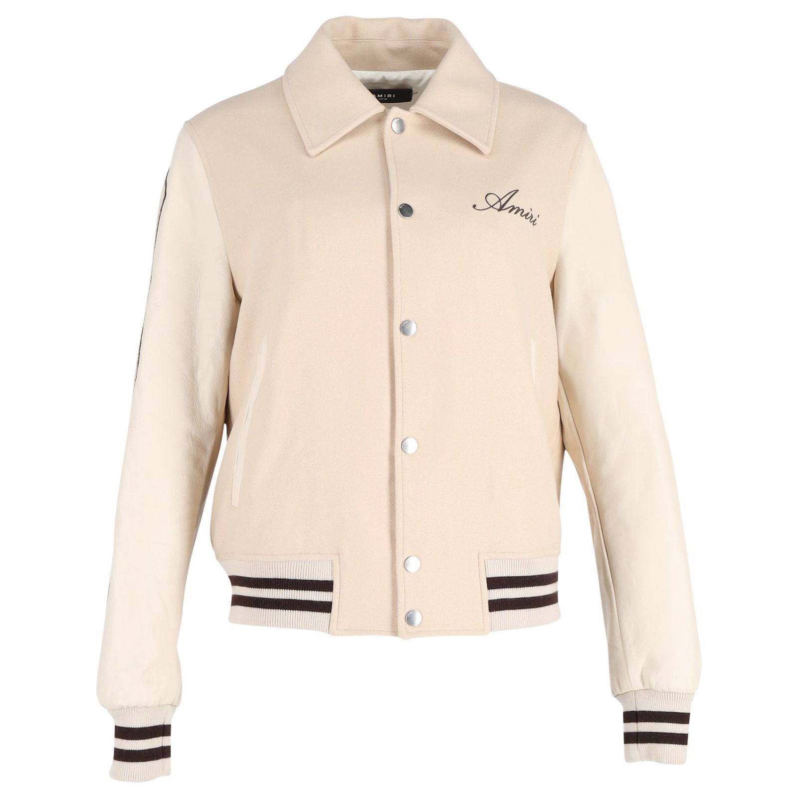 Amiri Bones Varsity Jacket in Beige Wool ref.JC1400455 (Sold 