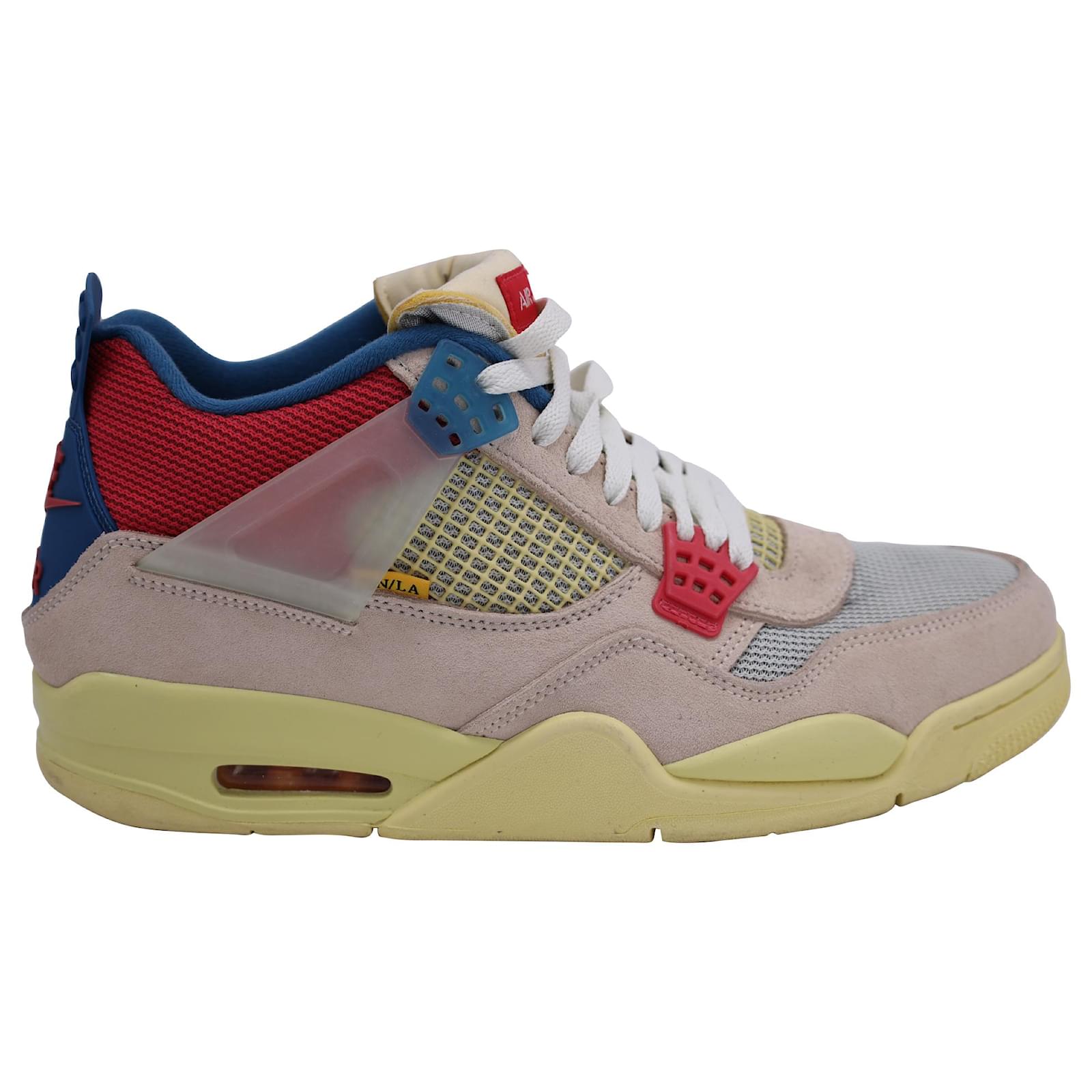 Nike Jordan Retro Union Guava Ice Sneakers in Multicolor Suede