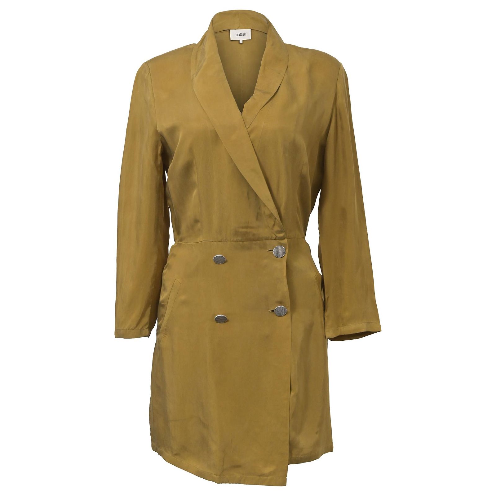 Robe Plissée BCBG MAX AZRIA Moutarde - Taille S, Neuve Avec Étiquettes - Style Cocktail