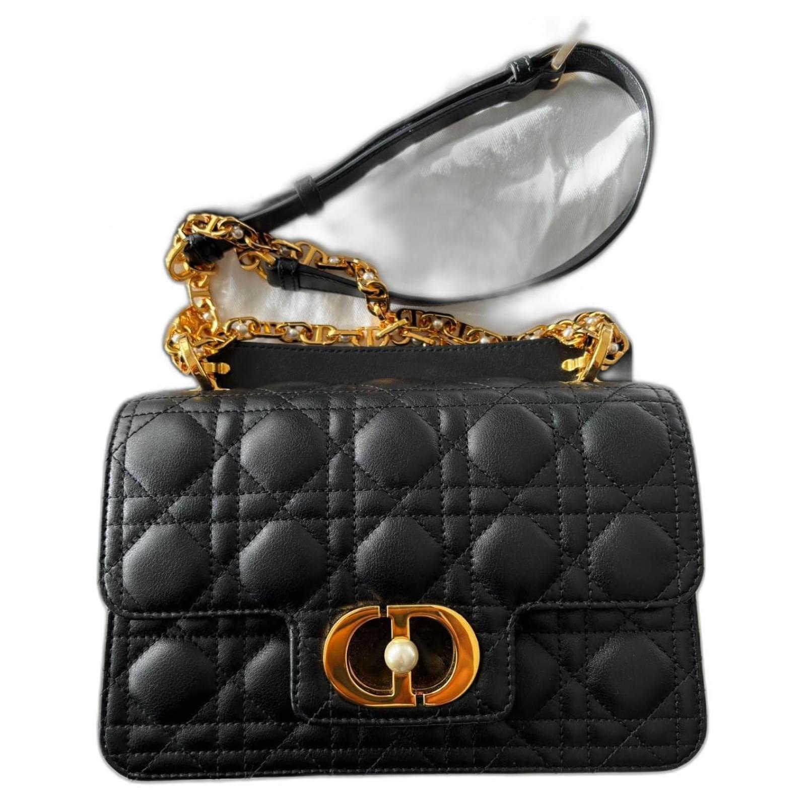 Top Handle Bag Dior Jolie Small Black Leather ref.1403859 - Joli