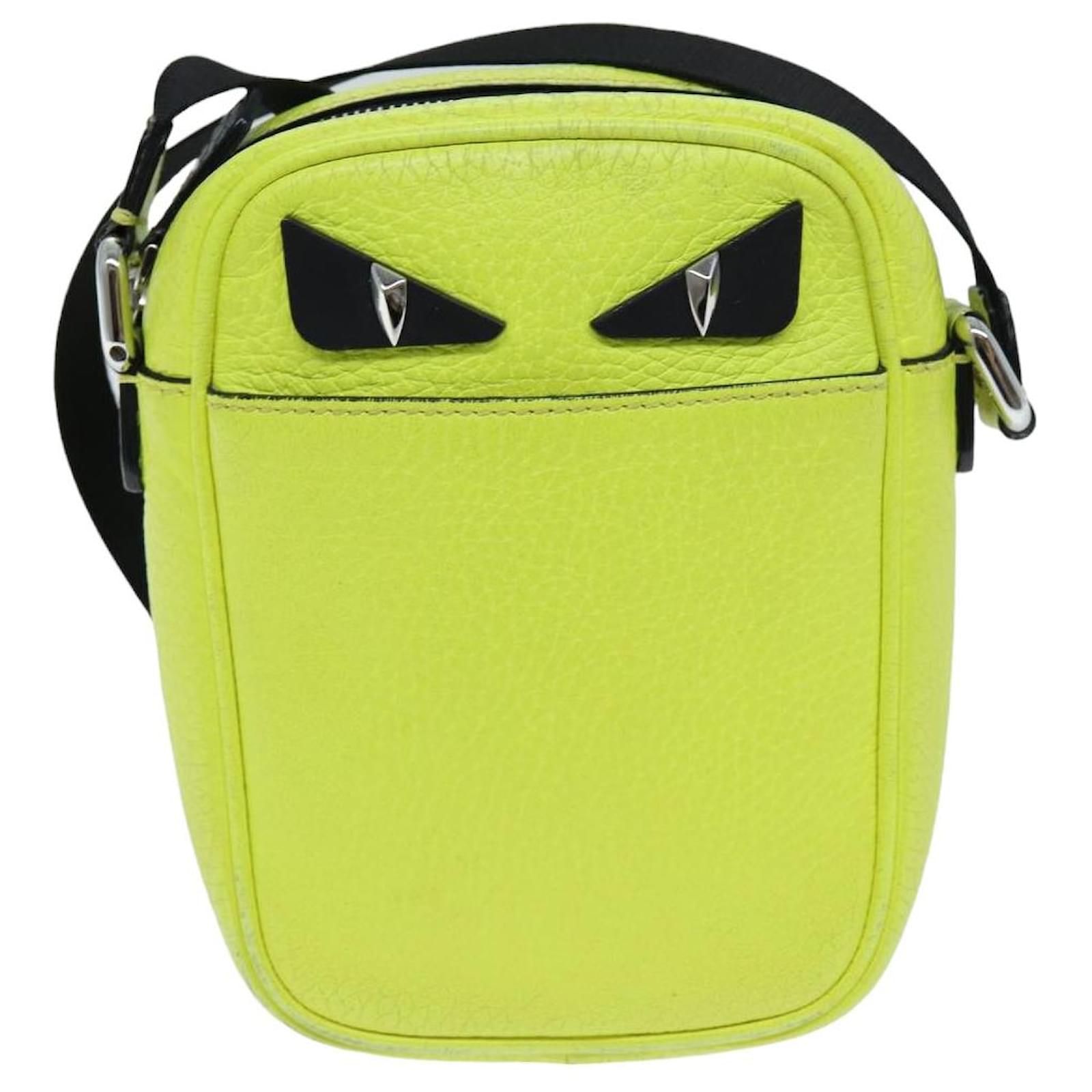 Fendi yellow eyes fashion bag