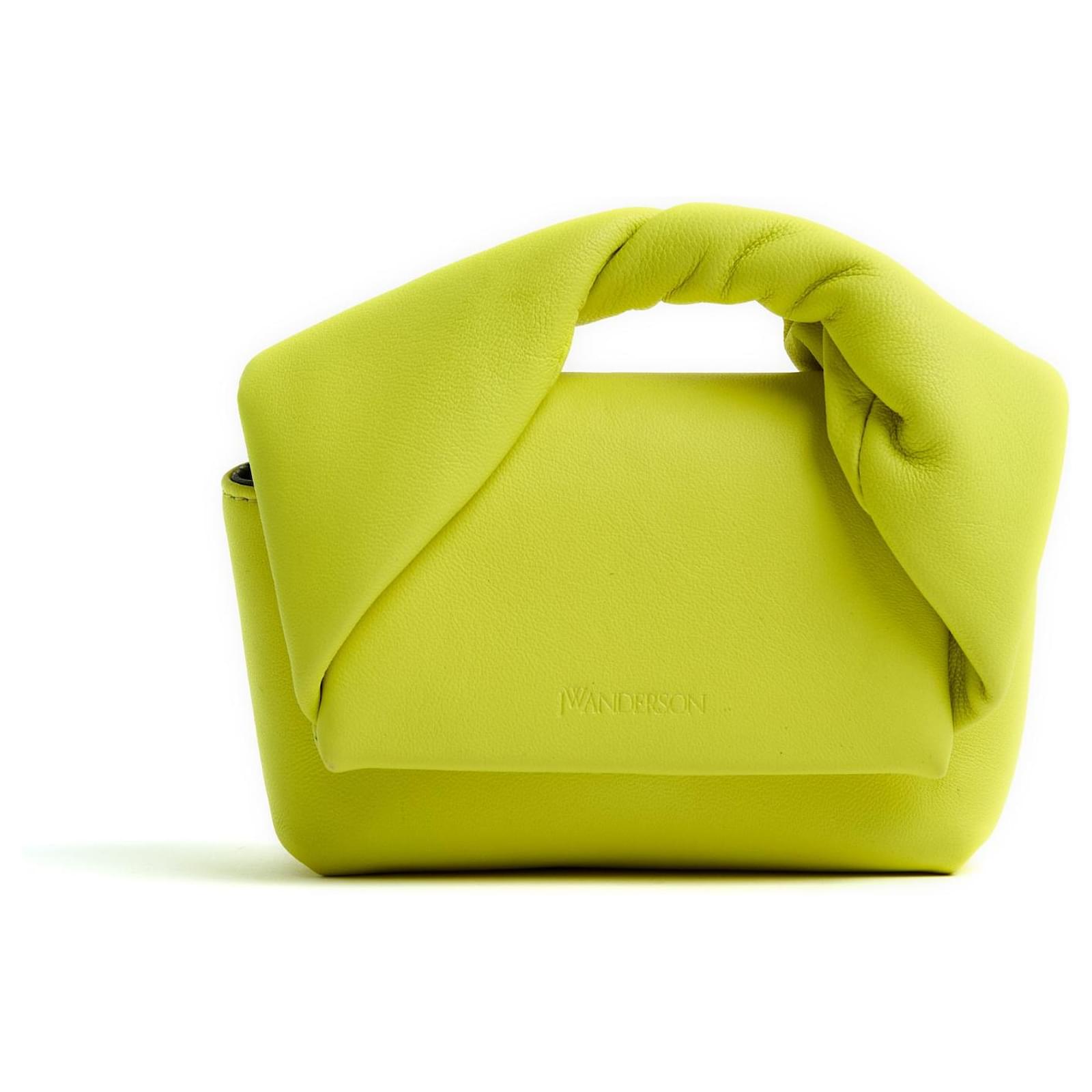 JW Anderson 2024 Mini Twister Shoulder Bag Pouch Yellow Leather ref.1410039  - Joli Closet