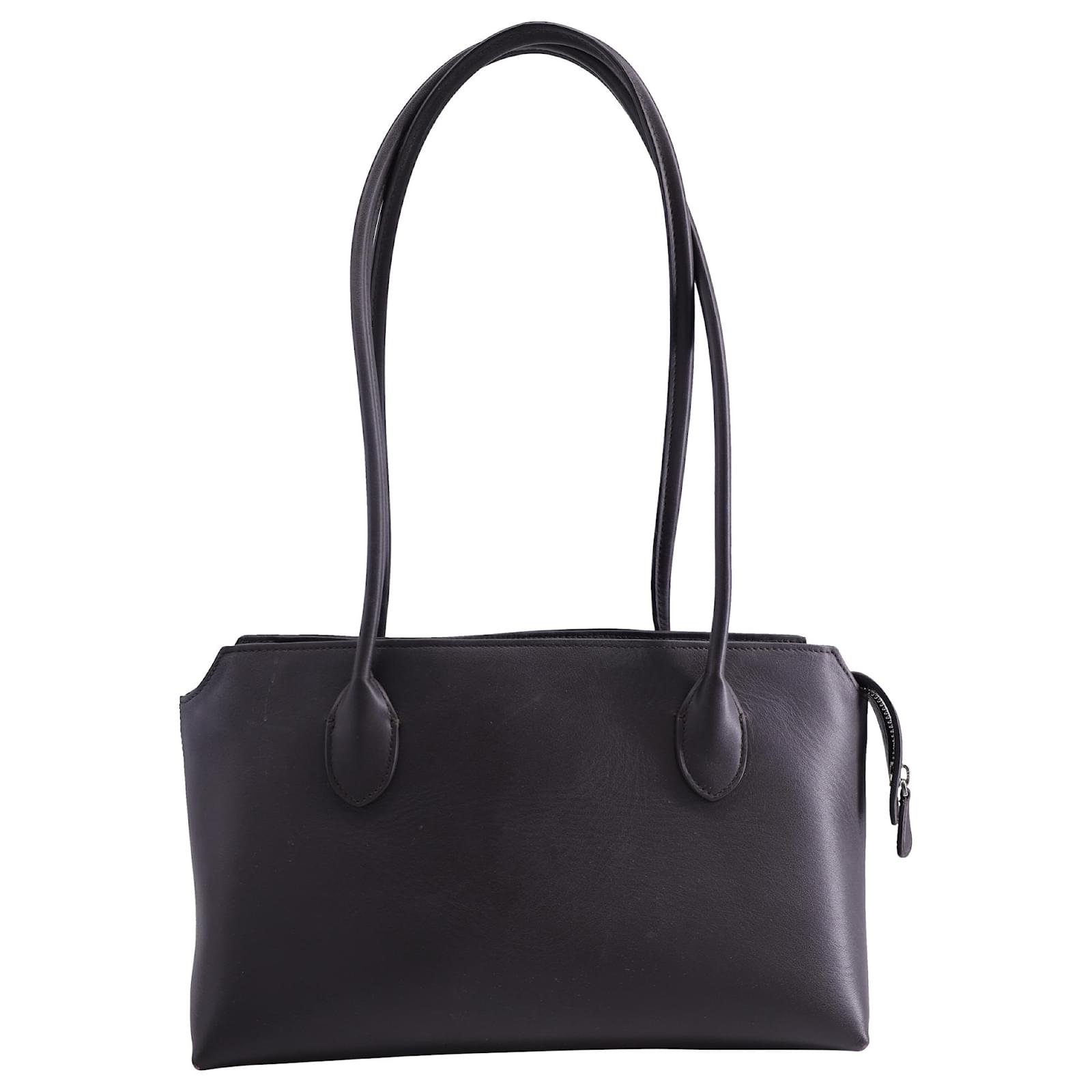 The Row E/W Top Handle Bag in Black Leather ref.1410722
