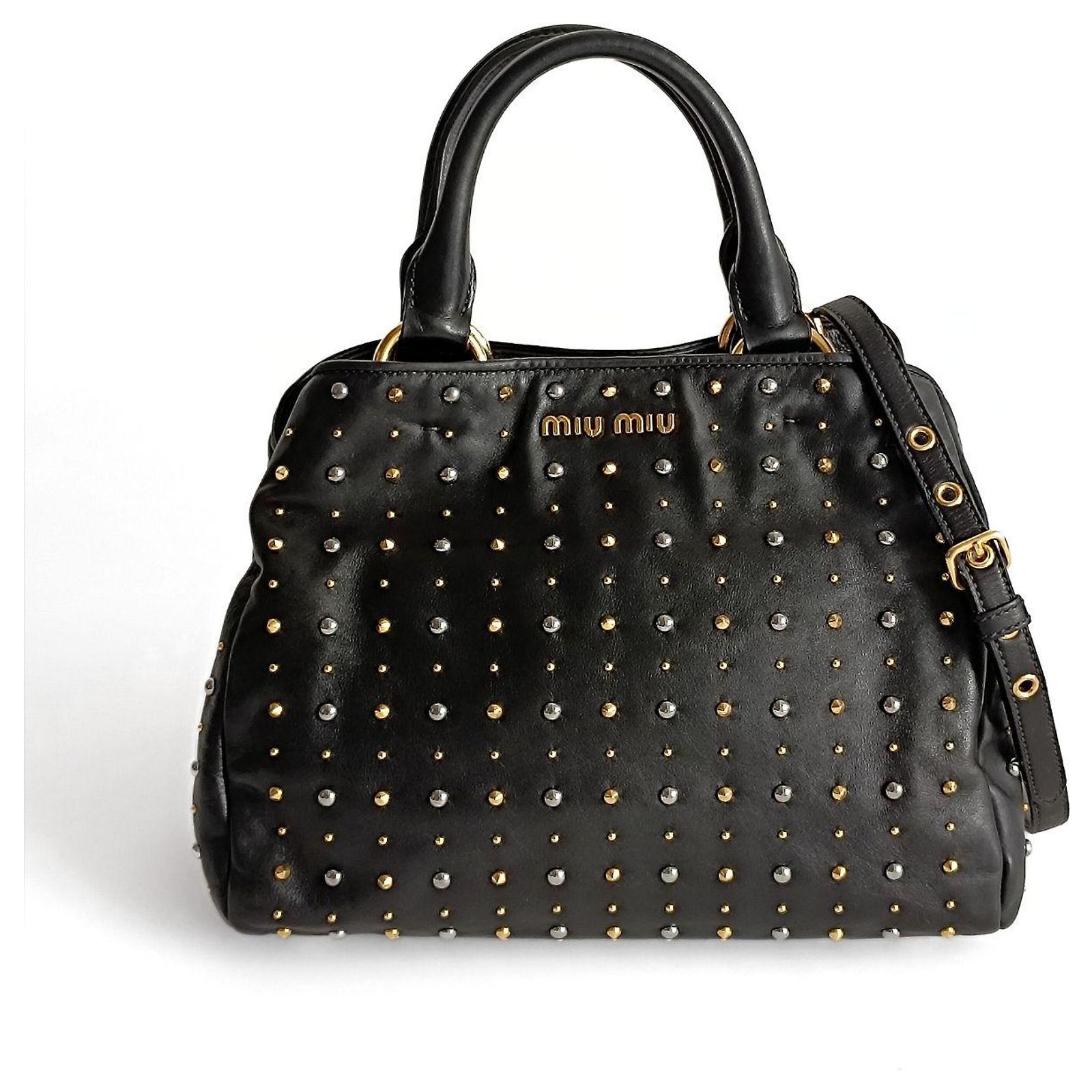 01ss archive miu miu leather studs bag Miu Miu Archive F/W 1999 
