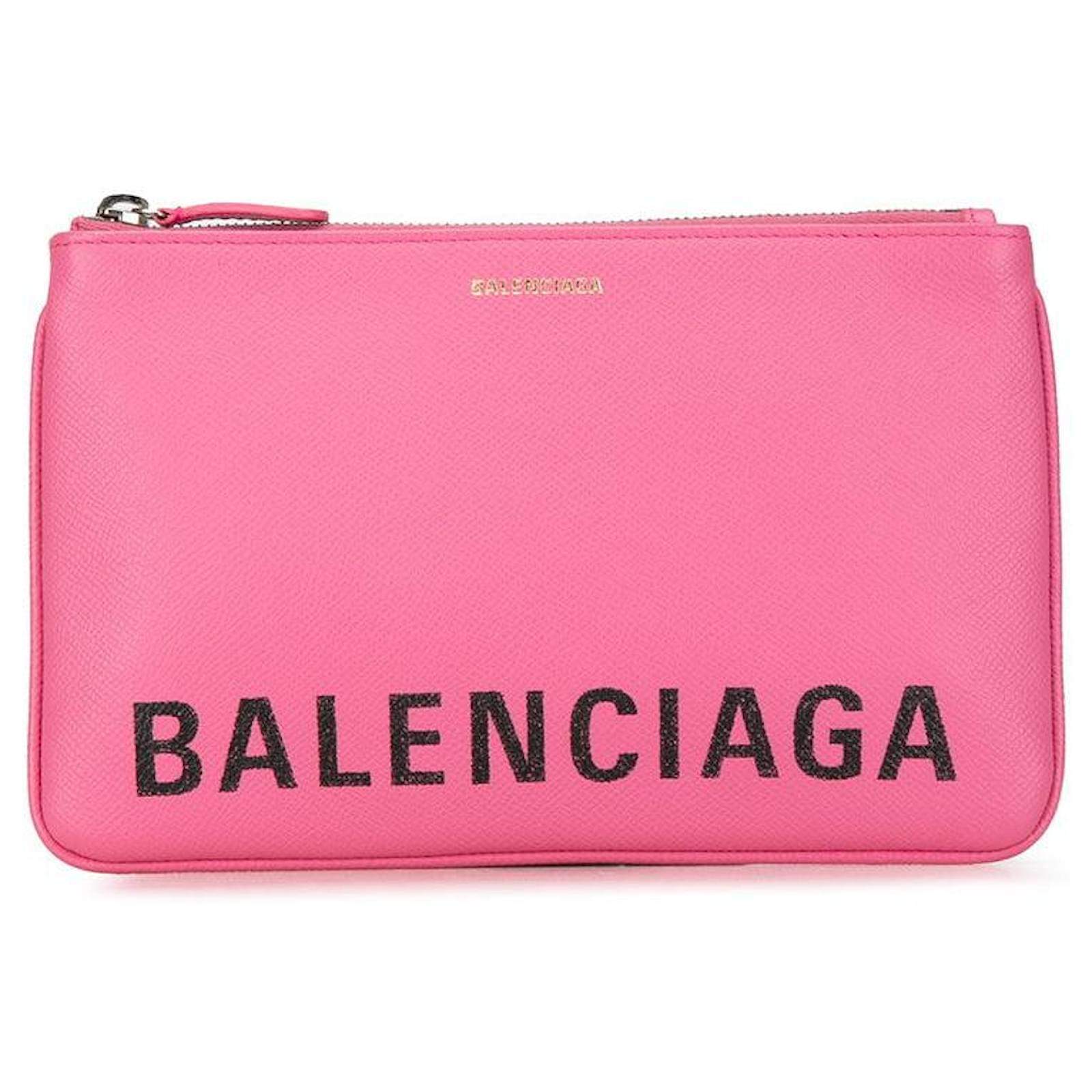 Balenciaga logo clutch sale