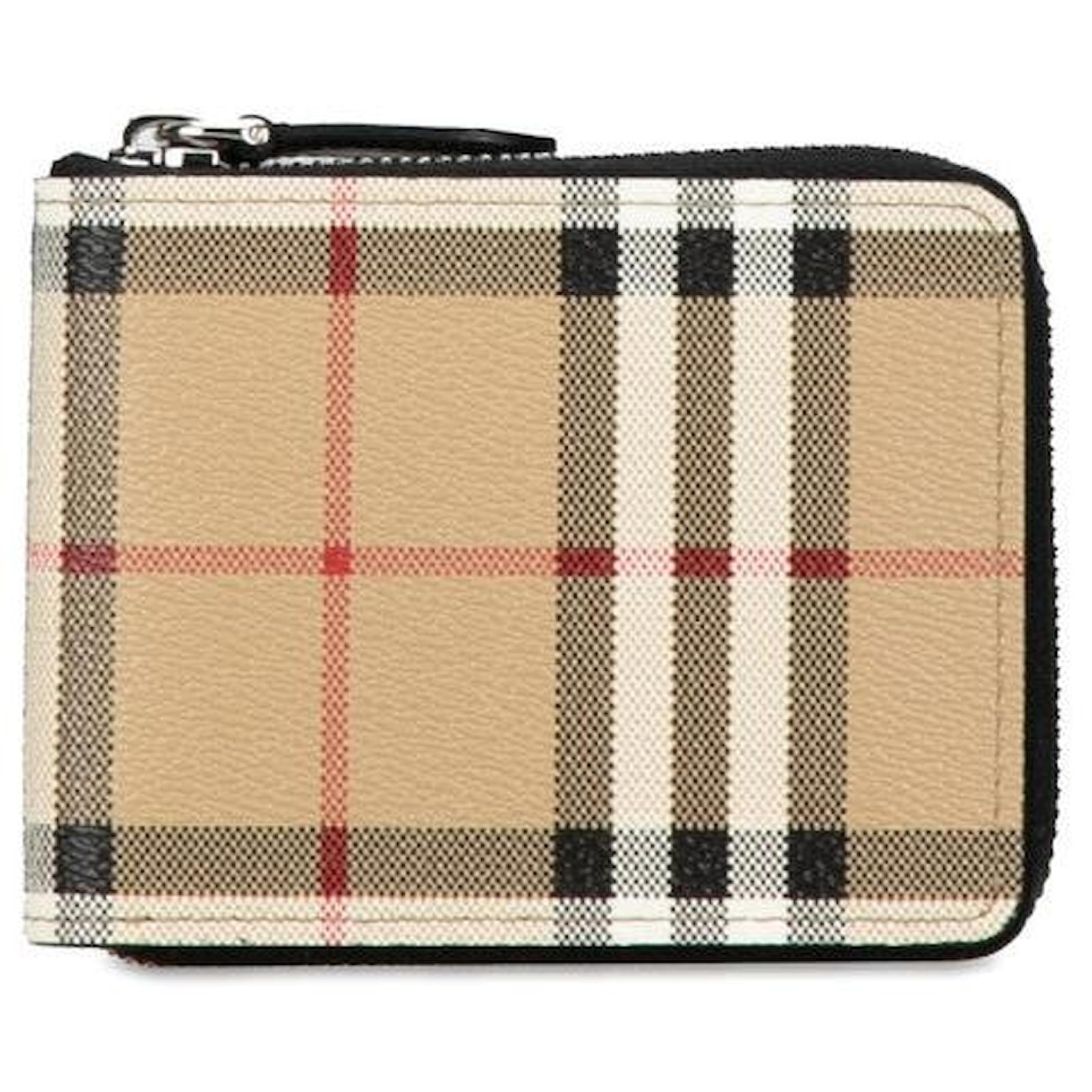 Burberry nova check wallet best sale