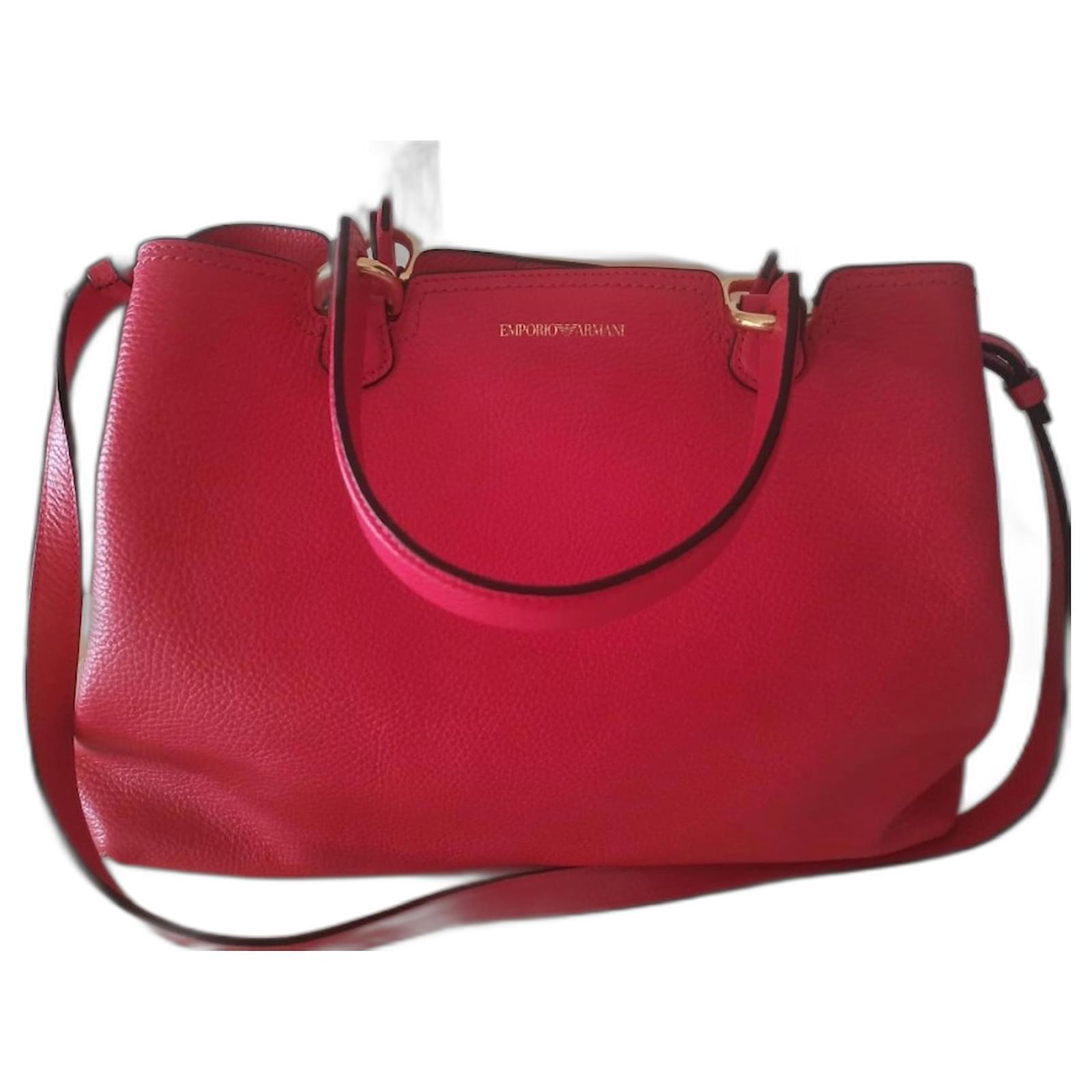 Emporio Armani Sac à main Cuir Rouge Joli Closet