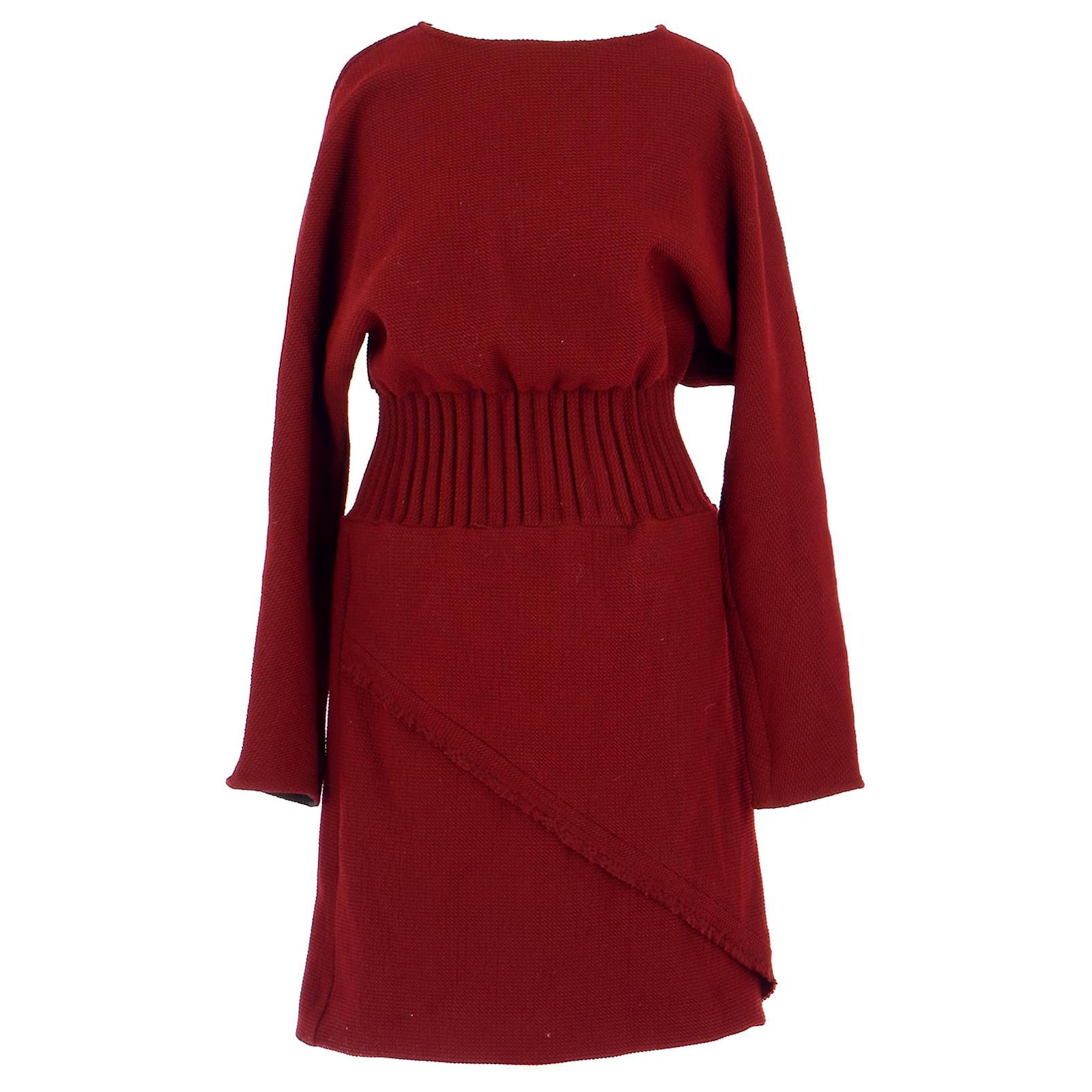 Maje robe Dark red Polyester ref.1411793 - Joli Closet