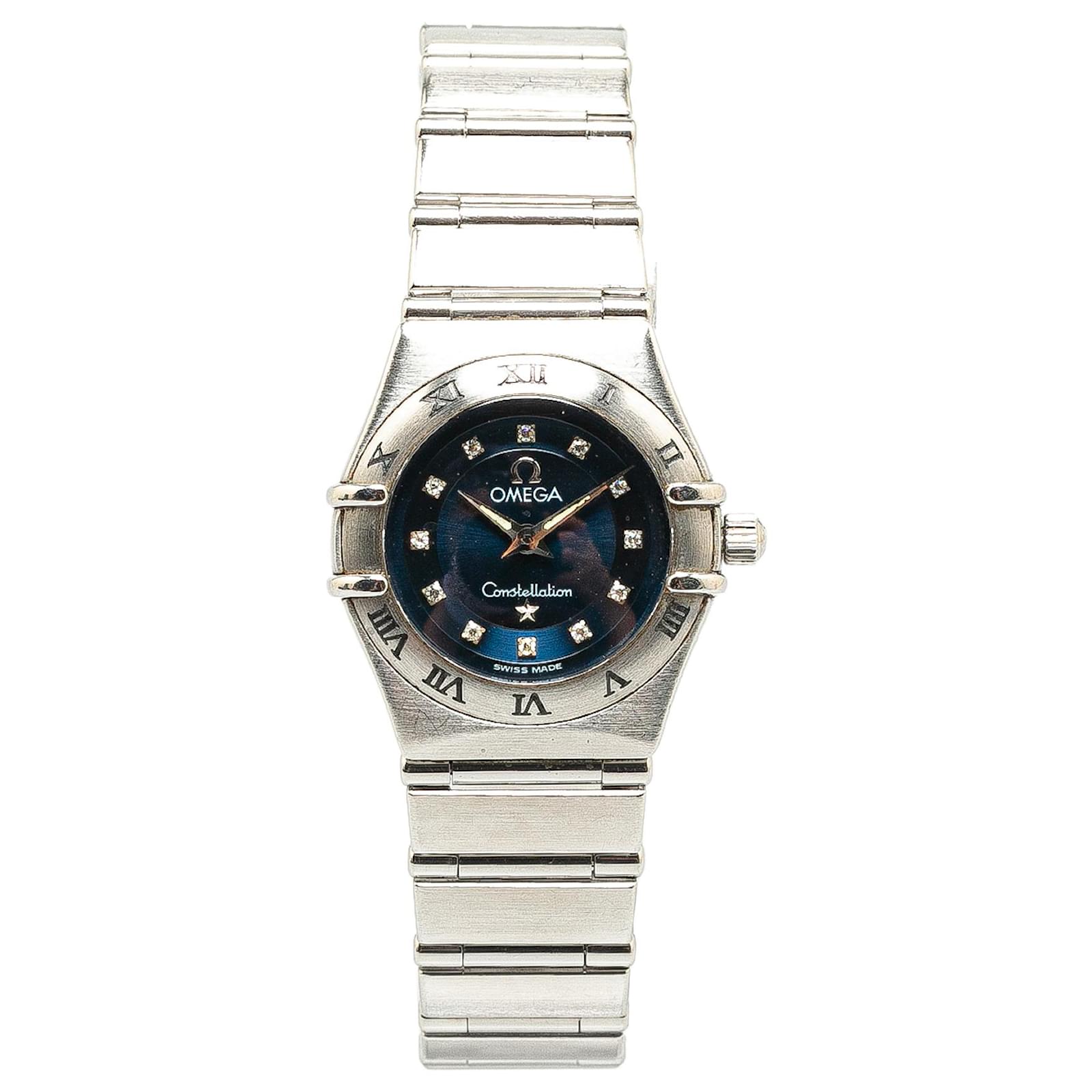 OMEGA Silver Quartz Stainless Steel Cindy Crawford Constellation Watch Metal Diamond ref.1413451 Joli Closet
