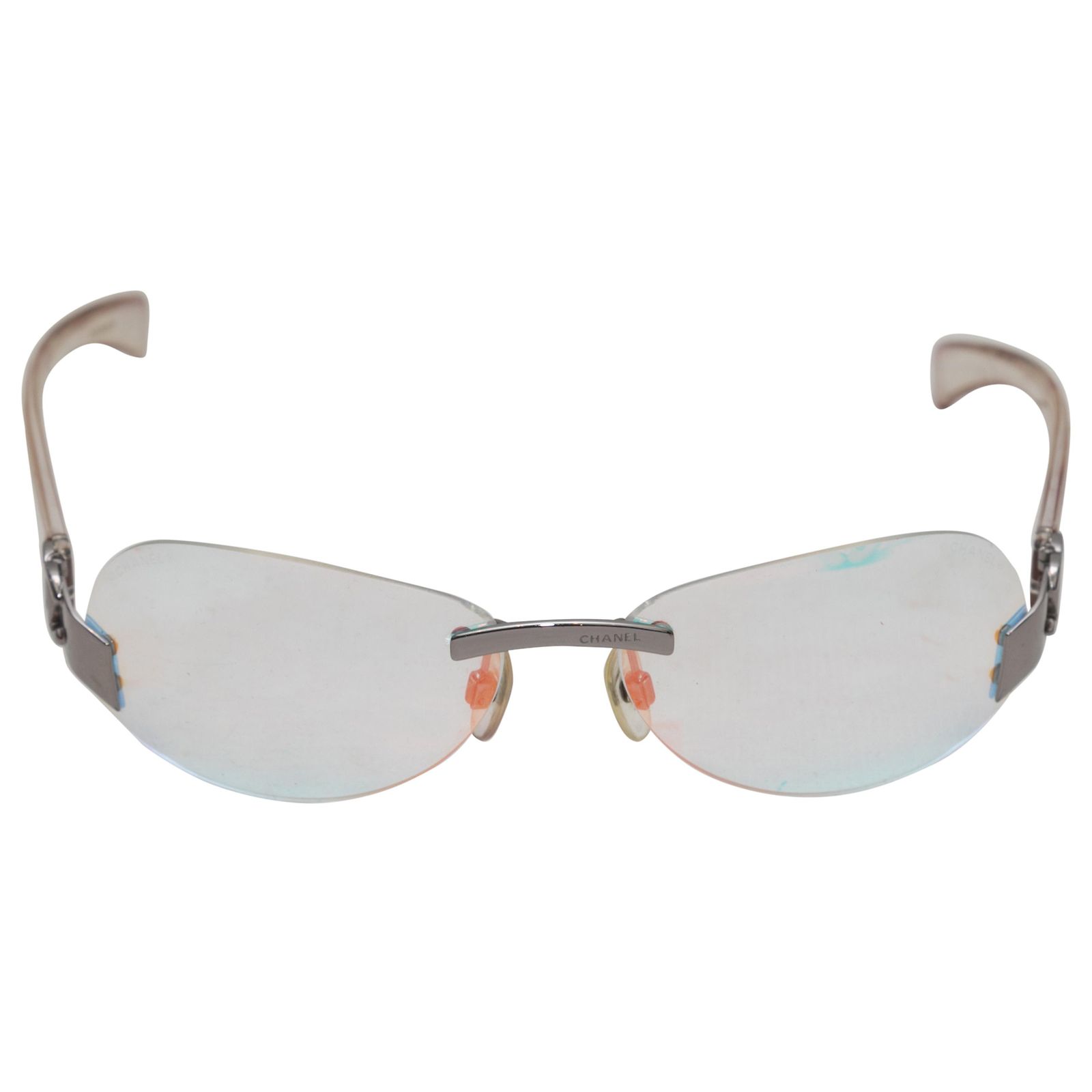 Vintage Iridescent Chanel 1999/2000 Rimless Sunglasses ref 