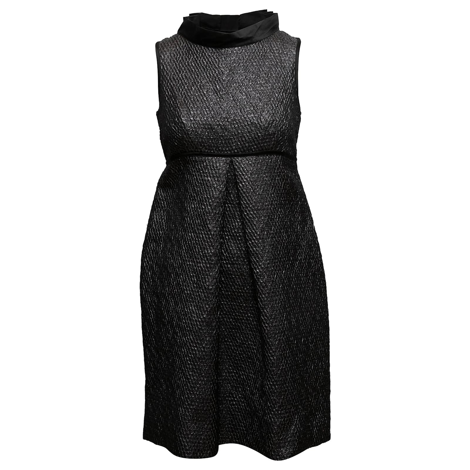 knee length dresses for ladies Prada Bronze Metallic Crochet Dress, 2000s  Basha Gold