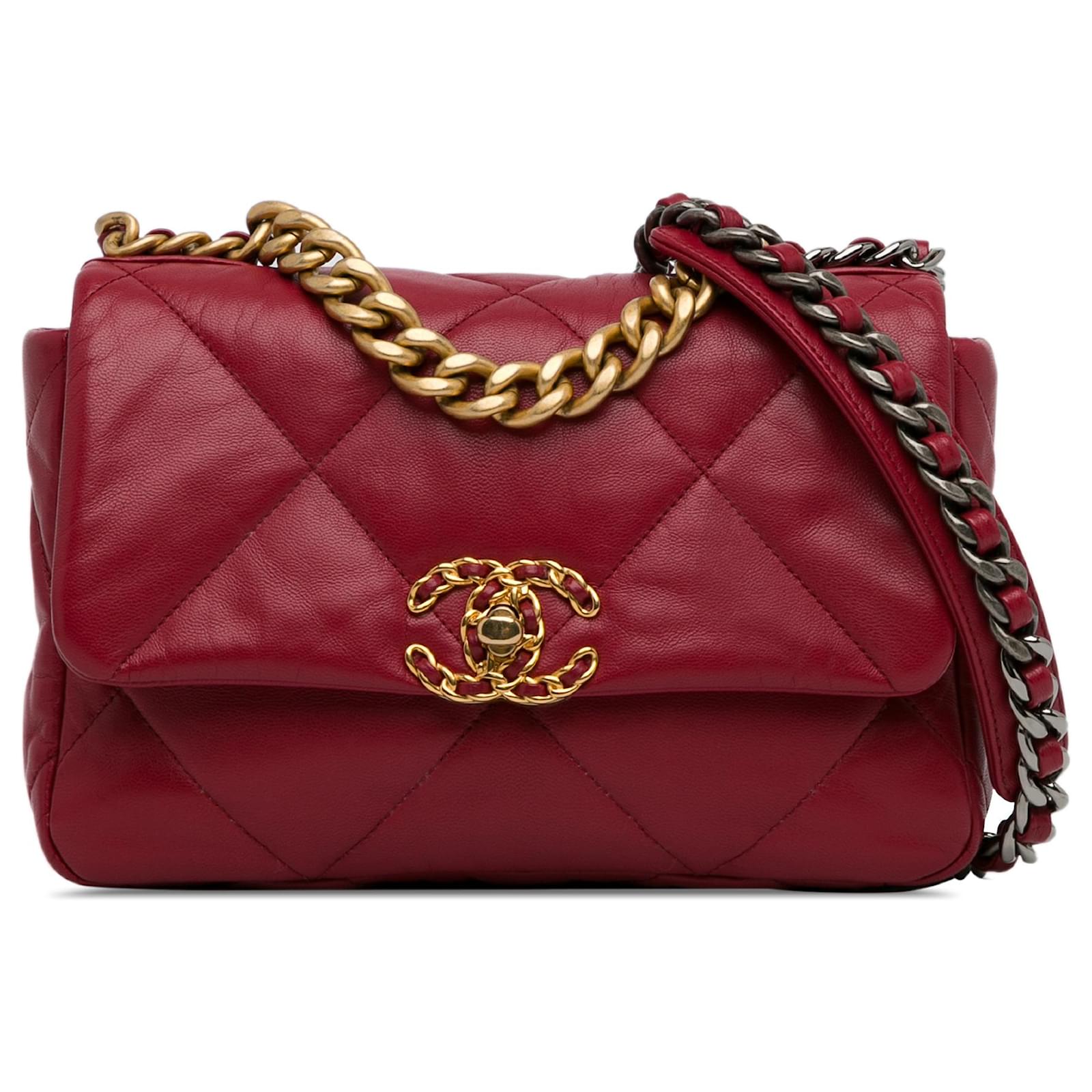 Red chanel 19 bag hotsell