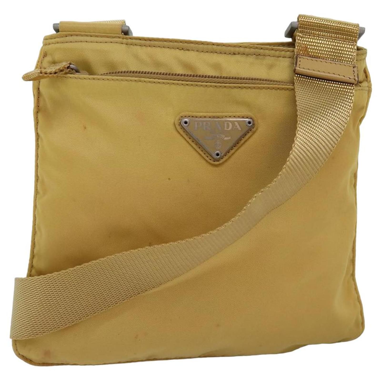 PRADA Shoulder Bag Nylon Yellow Auth ep4392 ref.1417813 Joli Closet