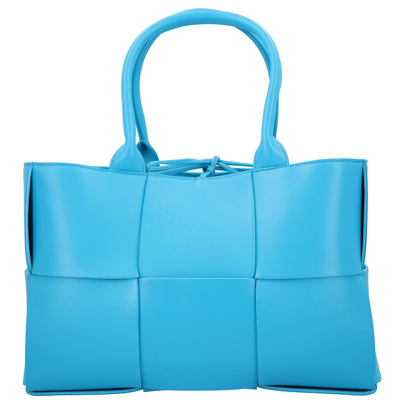 【BOTTEGA VENETA】Small Arco Tote Bag Pale Blue Bottega Veneta Pale Blue Grained Calfskin Mini Arco Tote Bag
