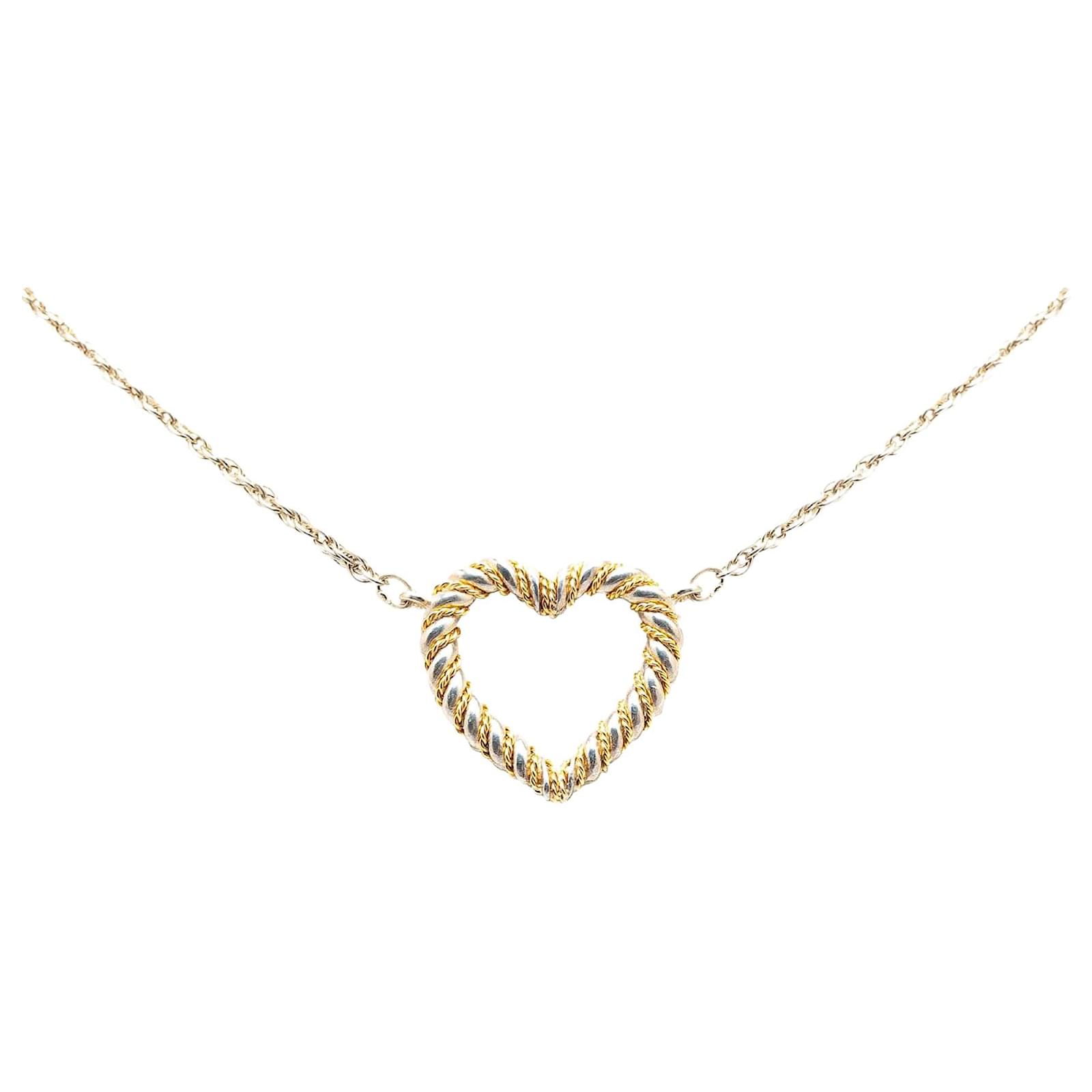 Tiffany Co Tiffany Silver Sterling Silver and 18K Twisted Heart