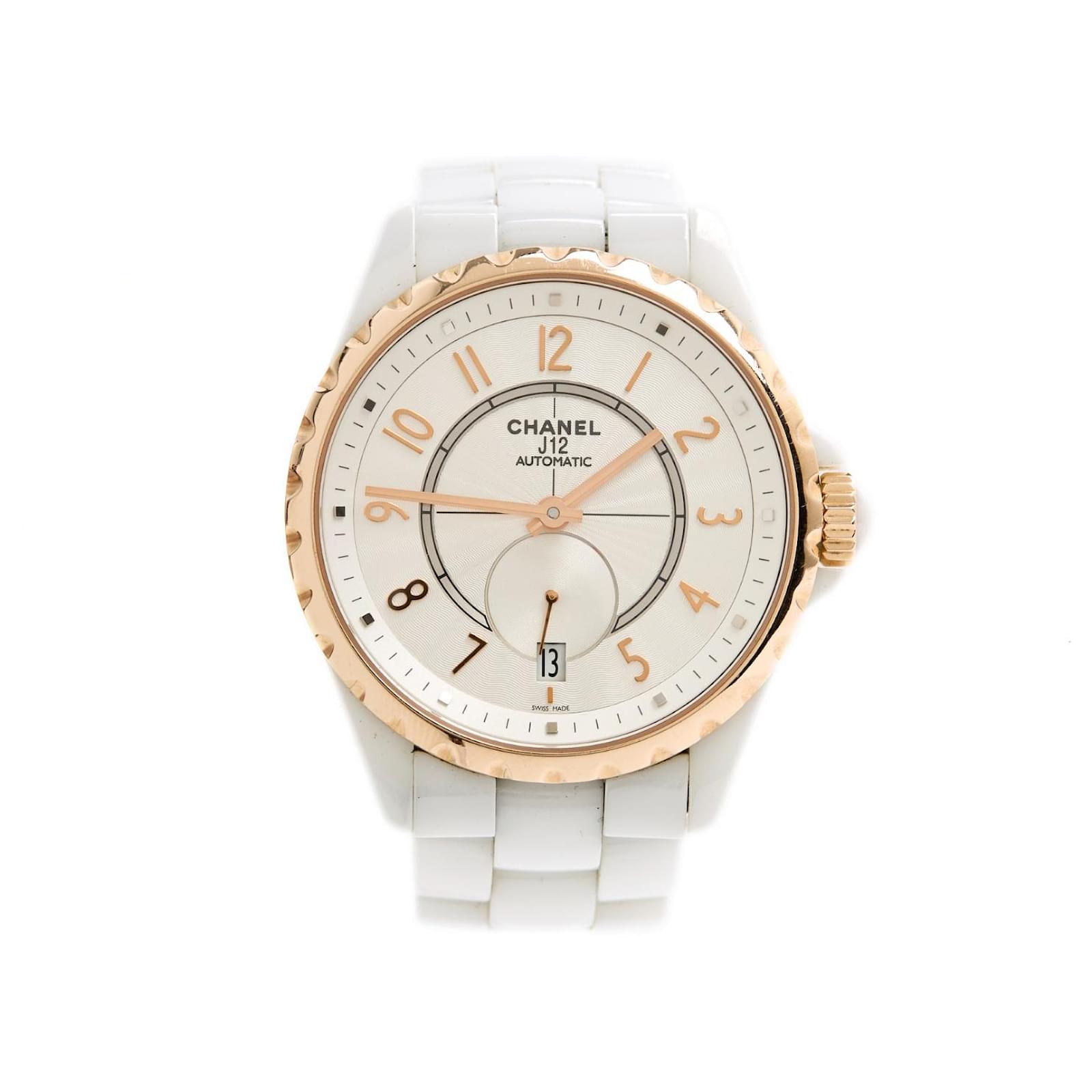2014 Chanel J12 Watch 365 Rose Gold Ceramic J12 Watch 365 White