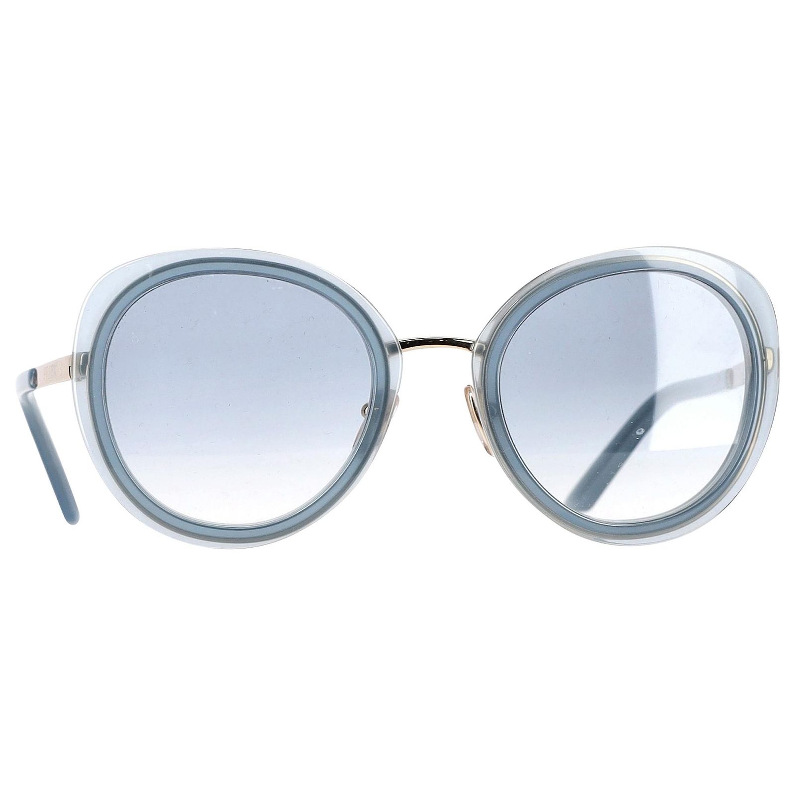 Prada Round Light Blue Sunglasses Prada Sunglasses – Round Aviator Blue lenses - PRDSunglasses.com main image 3