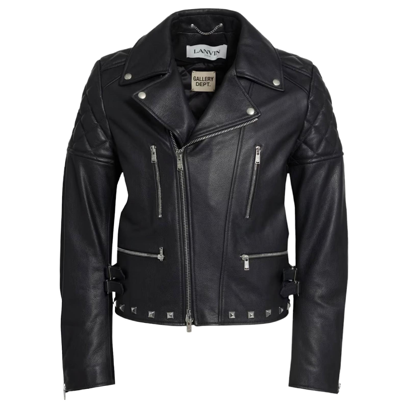 Lanvin x Gallery Dept. Black Studded Quilted Printed Leather