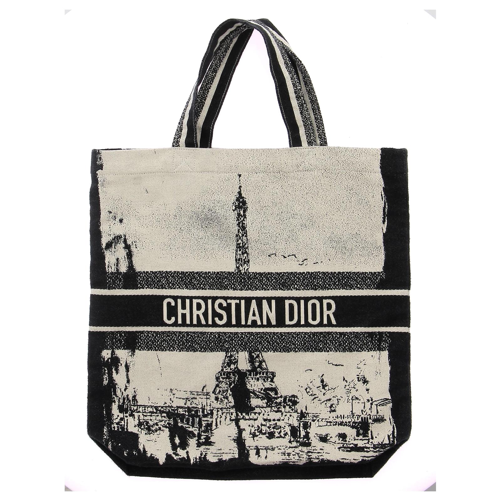 DIOR Handtaschen Stoff Schwarz Leinwand Joli Closet