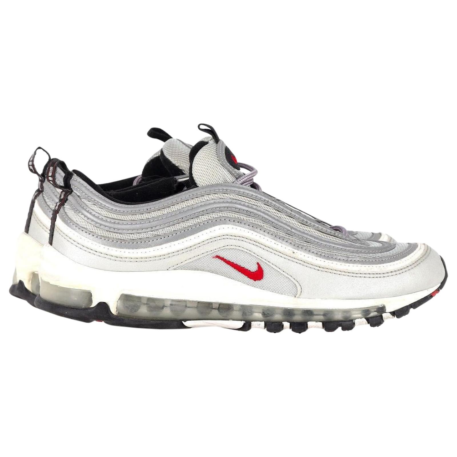 Nike Air Max 97 OG Silver Bullet Sneakers aus silbernem Leder ref.1423375 Joli Closet