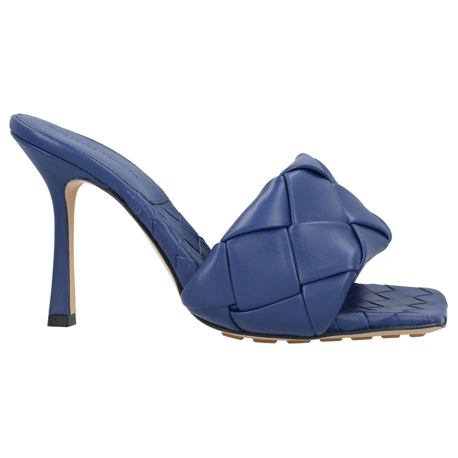 Bottega Veneta Lido Mule blue Leather ref.1423476 - Joli Closet