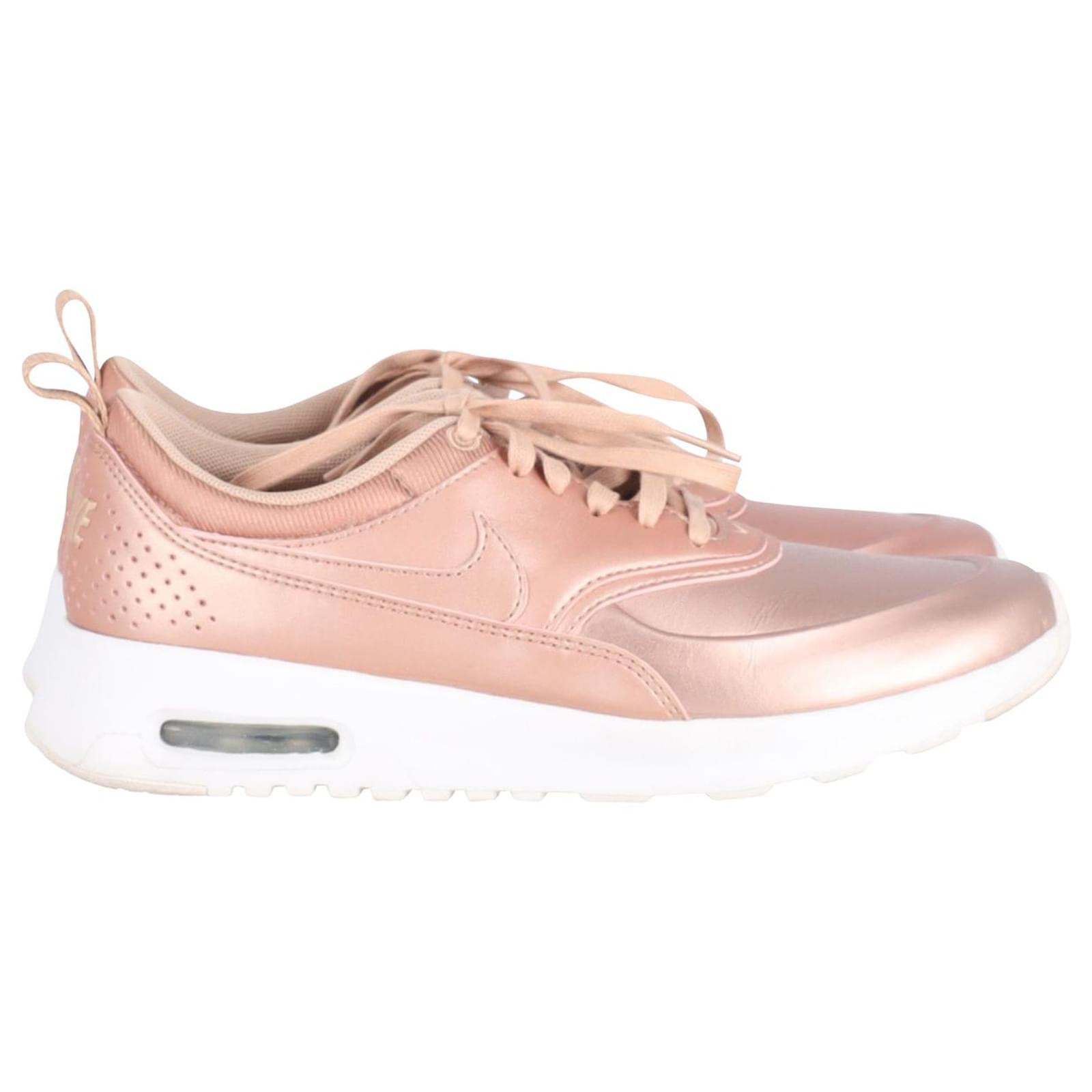 Nike AIR Max Thea SE Metálico em Couro Rosa Dourado Marrom ref